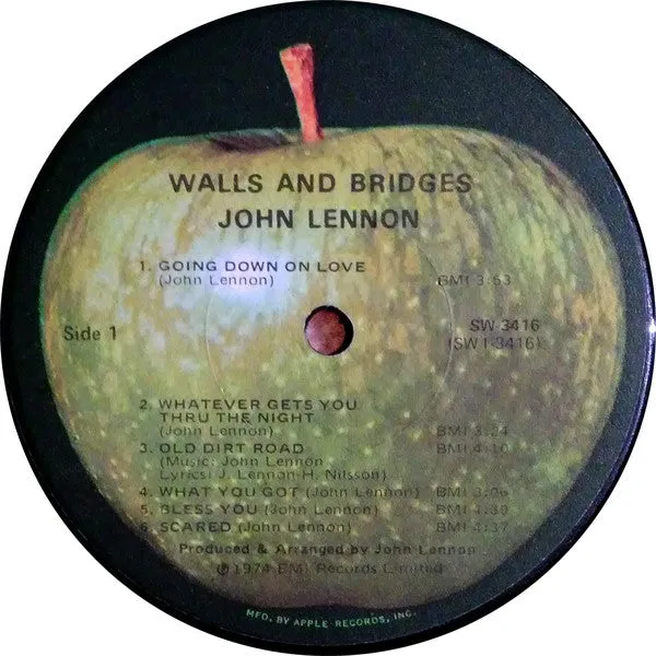 John Lennon - Walls And Bridges (LP, Album, Jac) (VG)