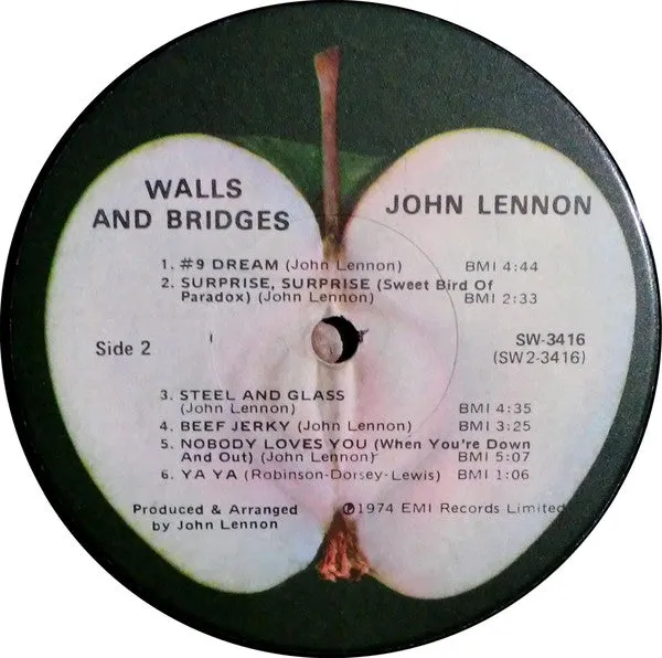 John Lennon - Walls And Bridges (LP, Album, Jac) (VG)