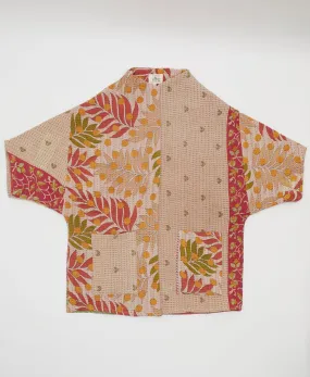 Kantha Cocoon Quilted Jacket - No. 230715 - Large