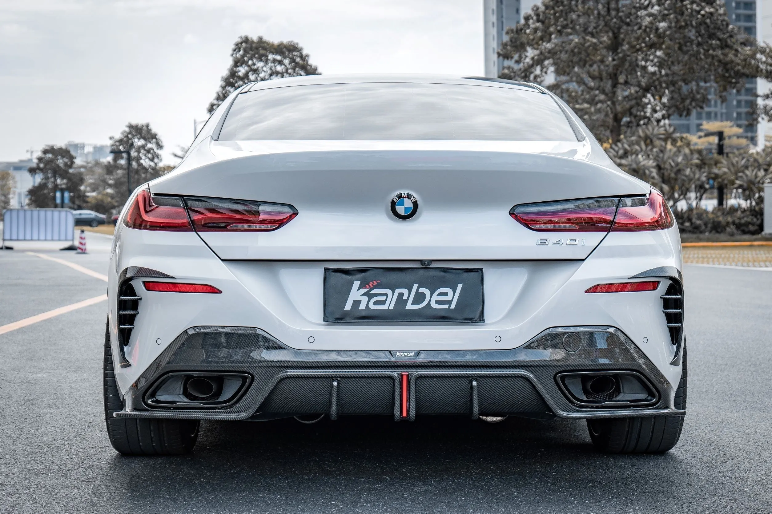 Karbel Carbon Dry Carbon Fiber Rear Bumper Frames For BMW 8 Series G16 840i 850i Gran Coupe 4 Door Sedan