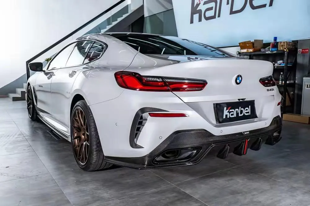 Karbel Carbon Dry Carbon Fiber Rear Bumper Frames For BMW 8 Series G16 840i 850i Gran Coupe 4 Door Sedan