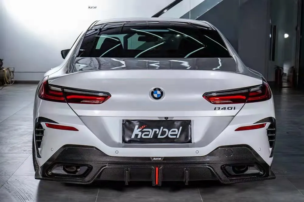 Karbel Carbon Dry Carbon Fiber Rear Bumper Frames For BMW 8 Series G16 840i 850i Gran Coupe 4 Door Sedan