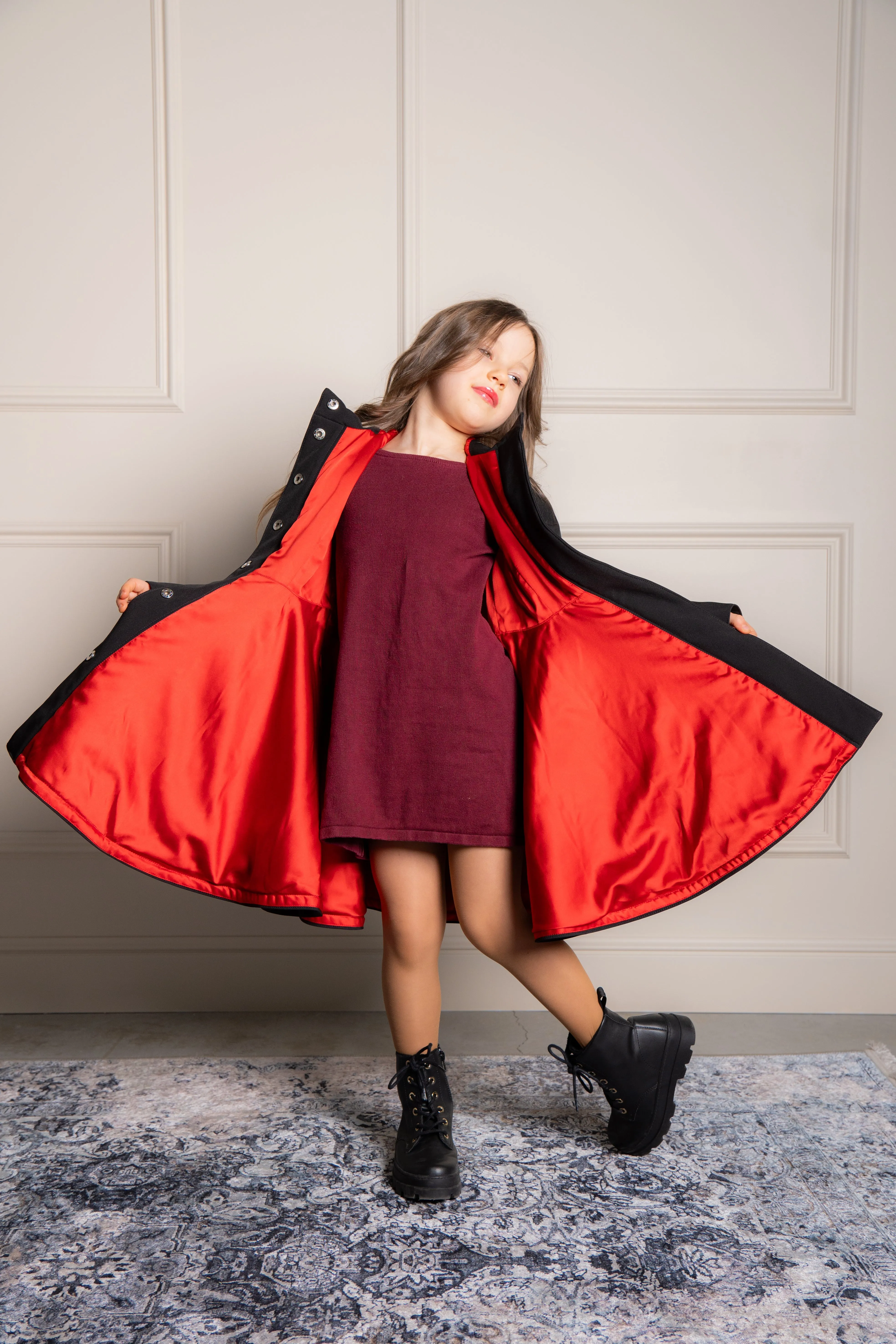 Kids' Raven Red Raincoat Black