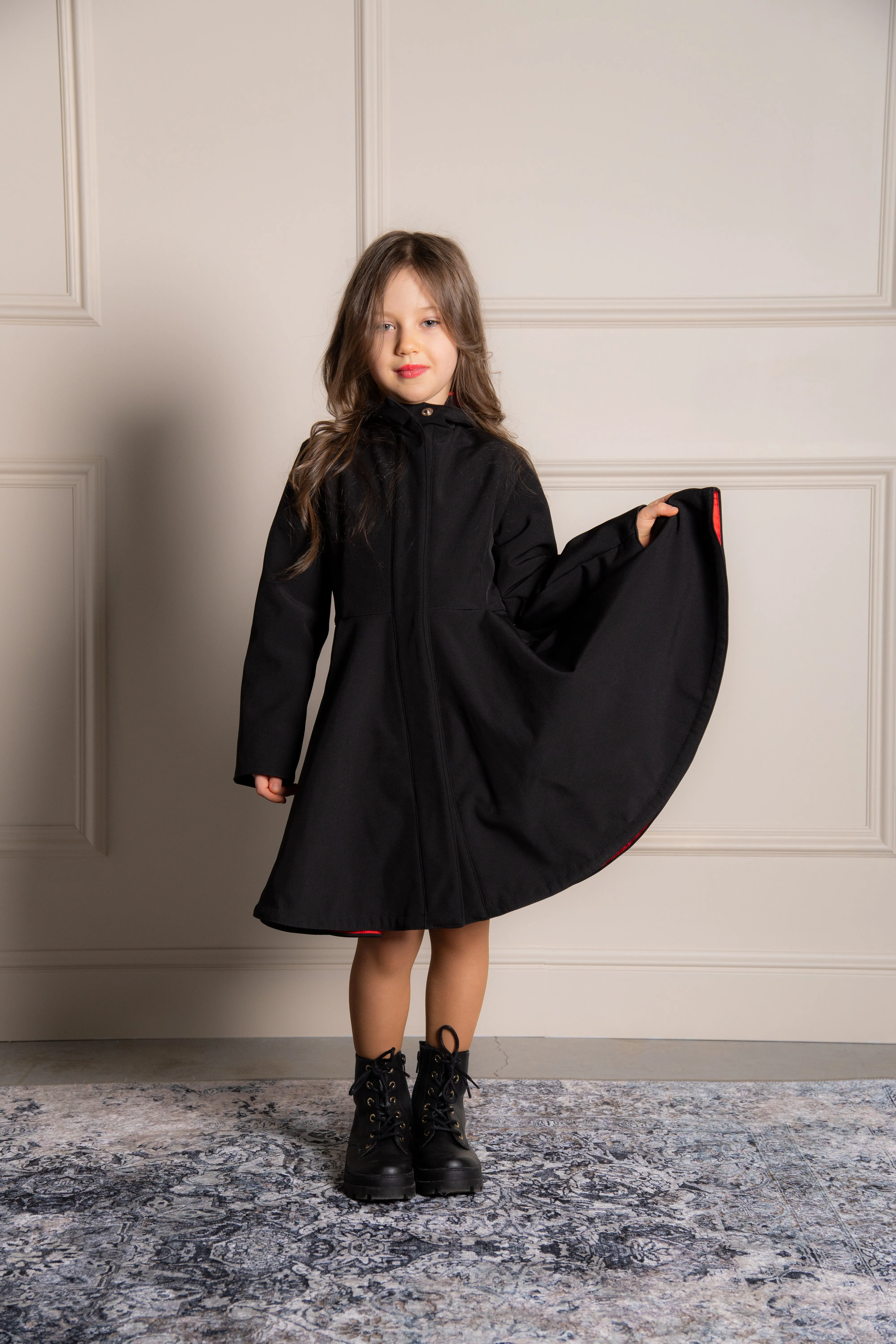 Kids' Raven Red Raincoat Black