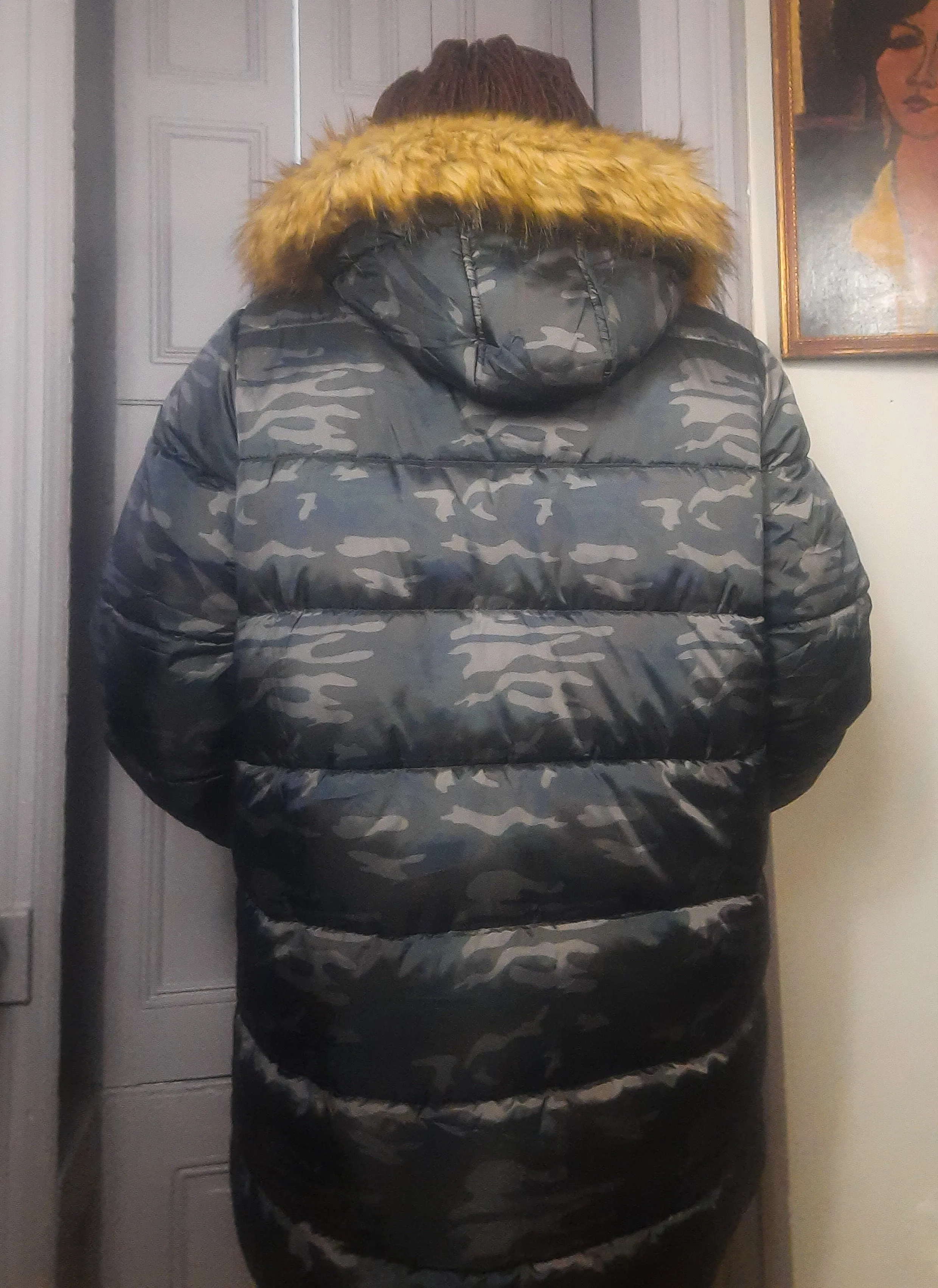 Lane Bryant Camo Puffer Coat With Hood Size 18/20