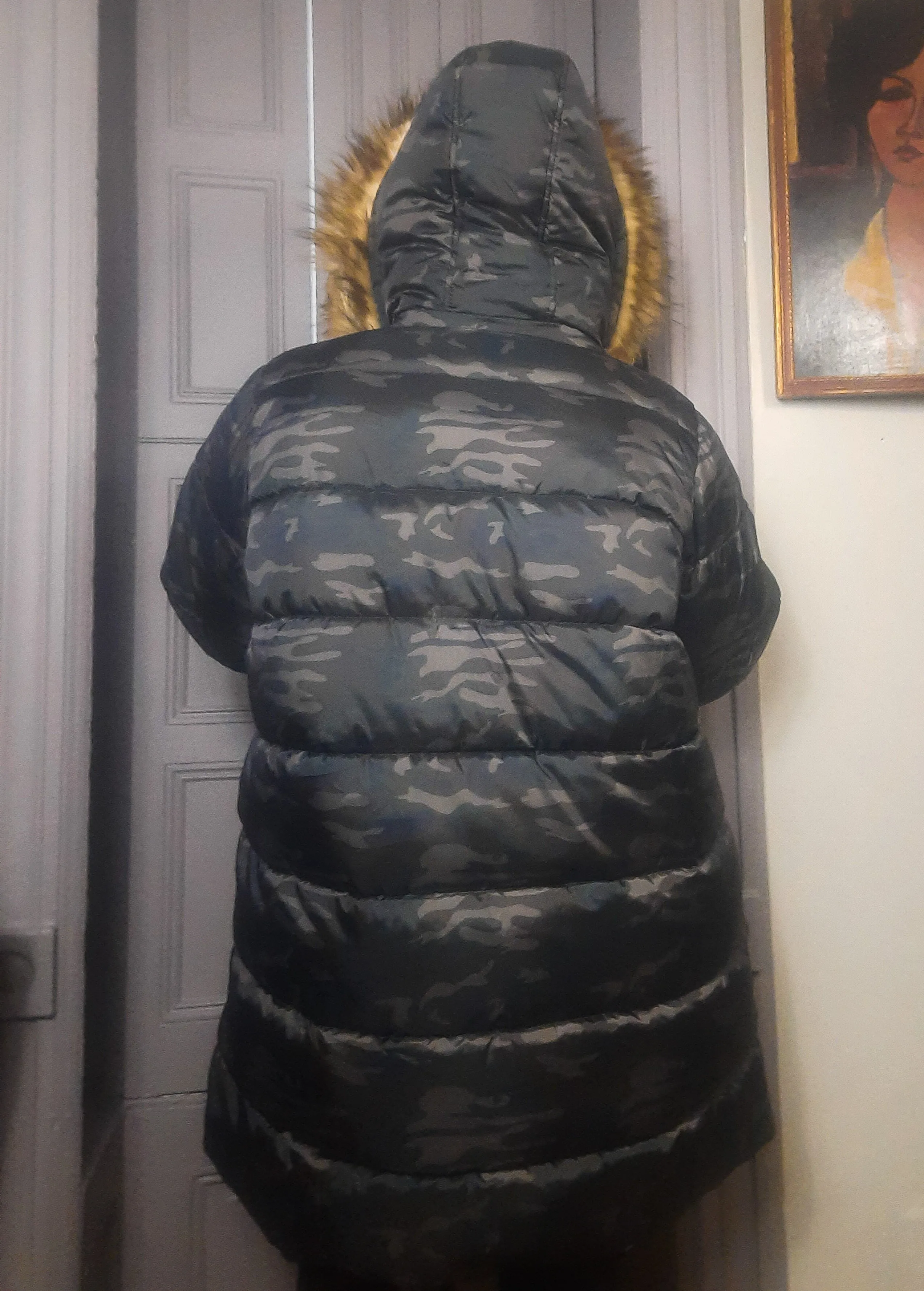 Lane Bryant Camo Puffer Coat With Hood Size 18/20