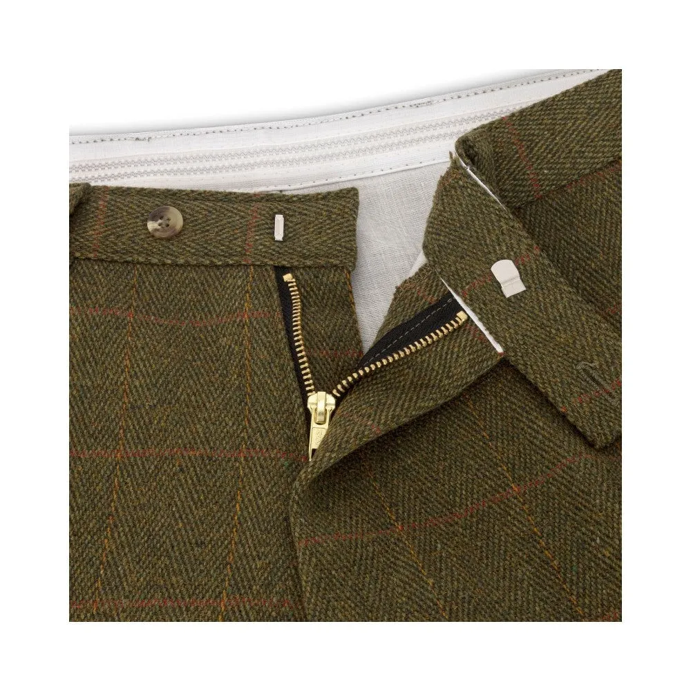 Leighton Men’s Derby Tweed Suit Trousers, mørk grøn