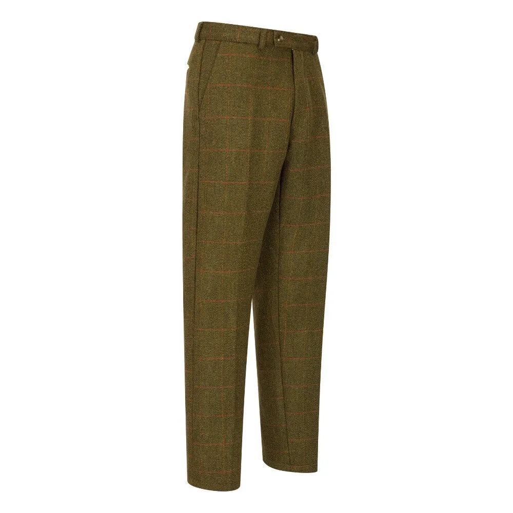 Leighton Men’s Derby Tweed Suit Trousers, mørk grøn