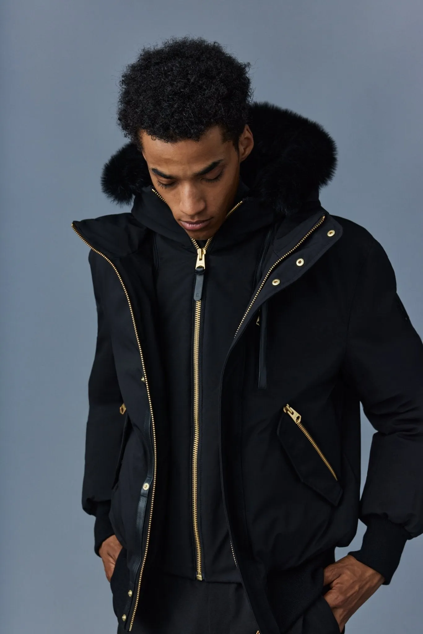 MACKAGE DIXON-BX - 2-in-1 Nordic Tech Down Bomber With Blue Fox Fur