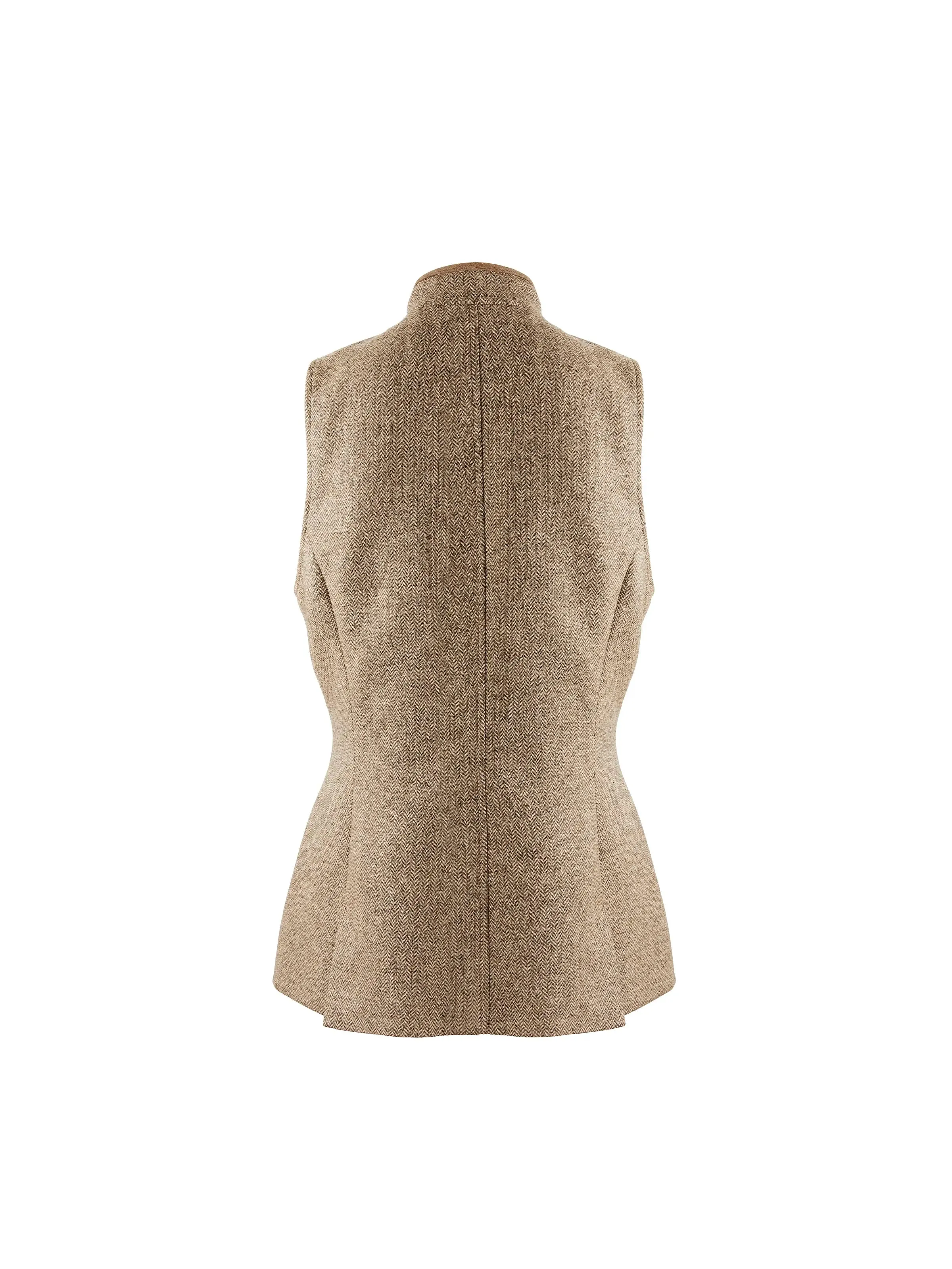 Madeline Gilet - Taupe Herringbone