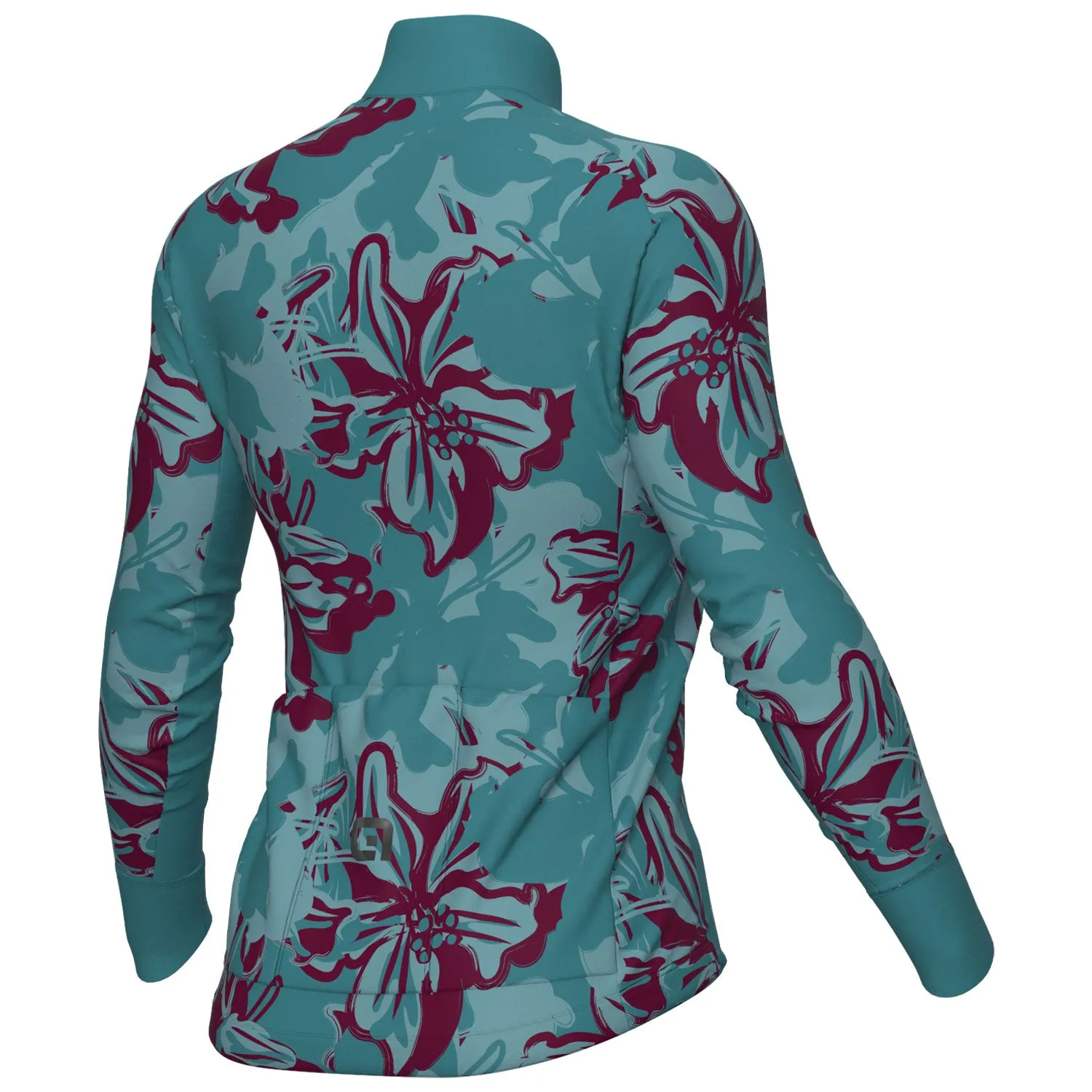 Maglia maniche lunghe donna Ale PR-E Flower - Verde acqua