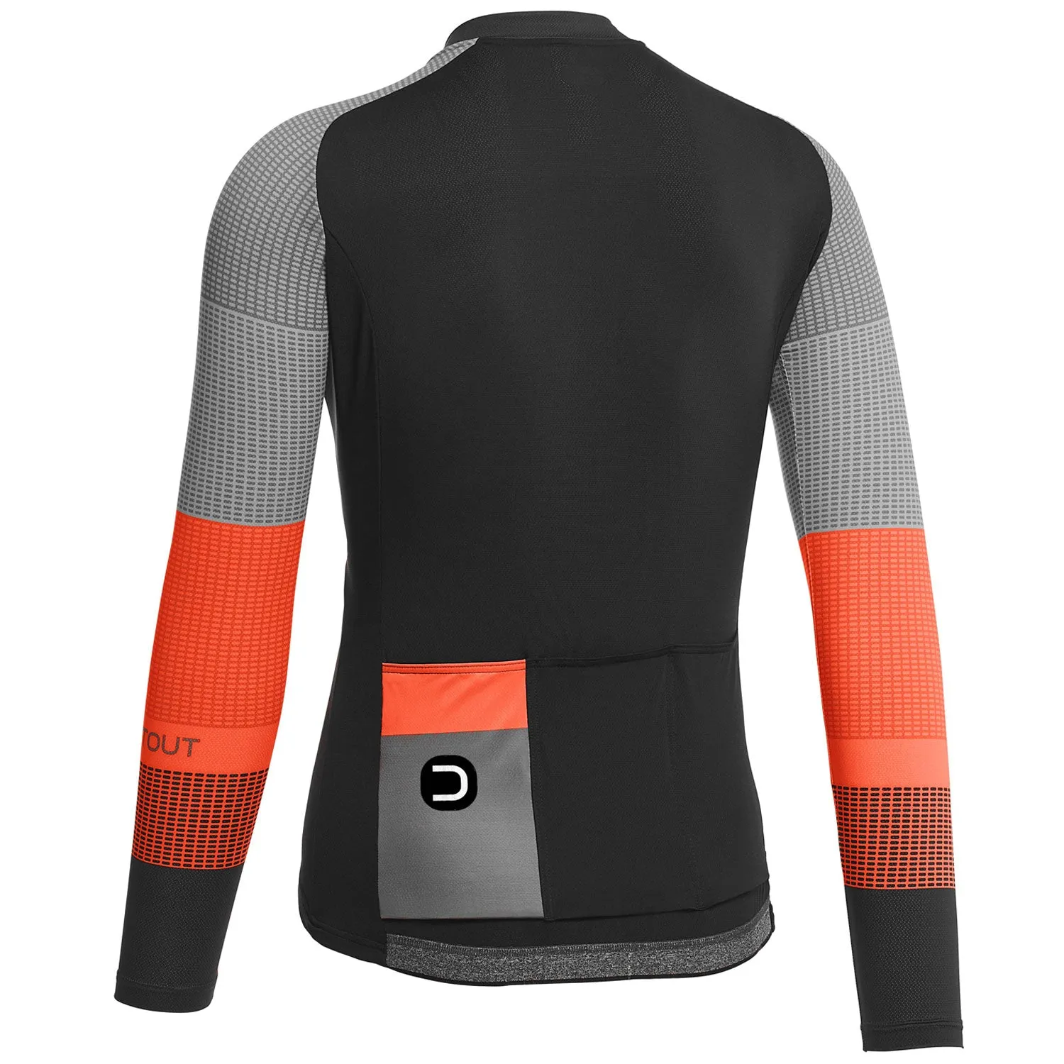 Maglia maniche lunghe Dotout Block - Nero arancio