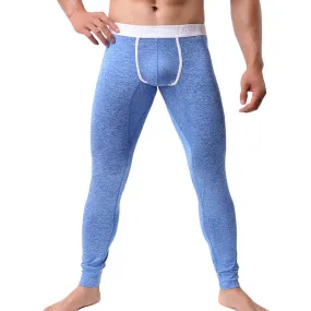 Men Thermal Tights Elastic U Convex Pouch Sleepwear Fitness Long Johns