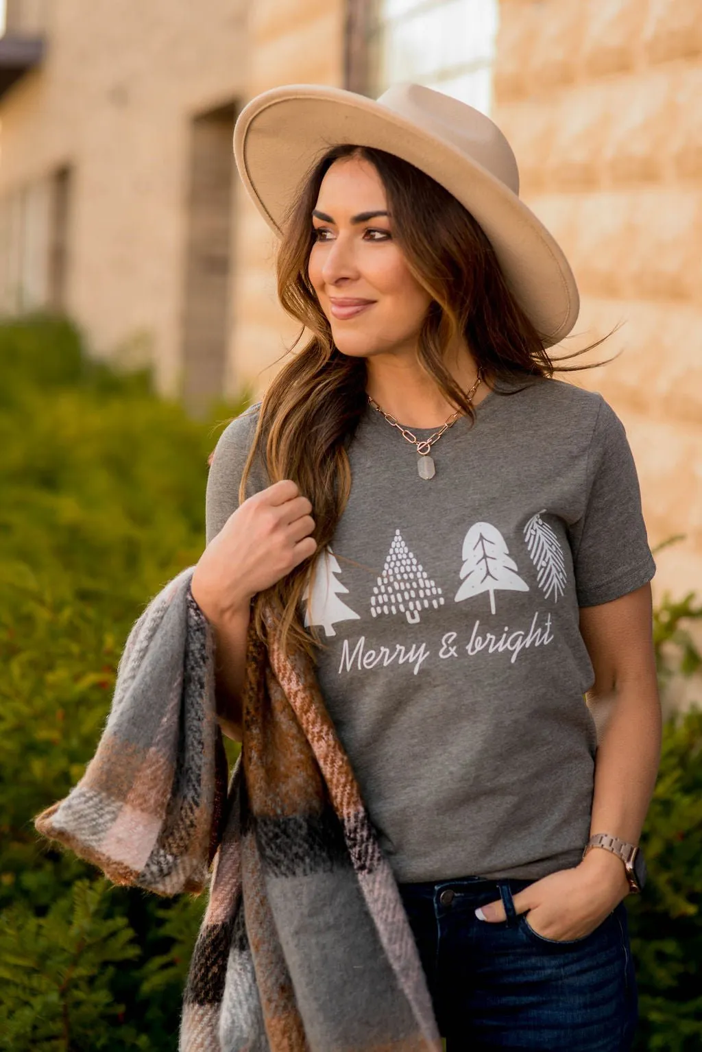 Merry & Bright Trees Graphic Tee