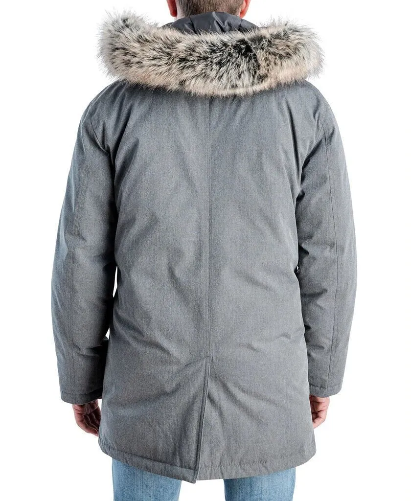 Michael Kors Men's Heavyweight Hooded Snorkel Parka Coat with Bib