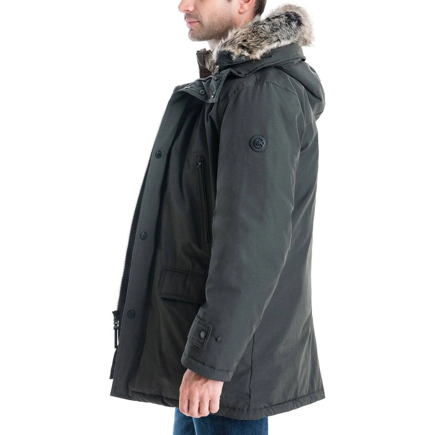 Michael Kors Men's Heavyweight Hooded Snorkel Parka Coat