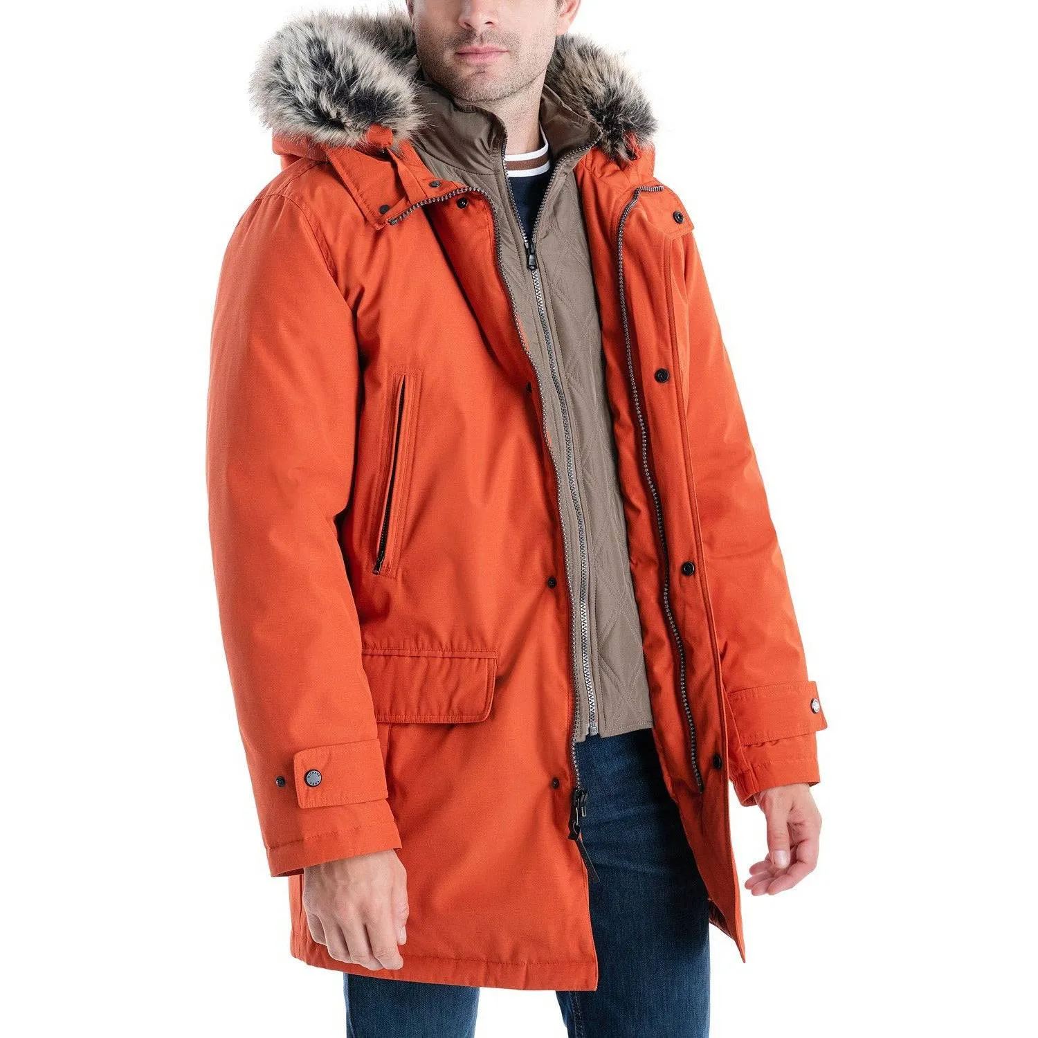 Michael Kors Men's Heavyweight Hooded Snorkel Parka Coat