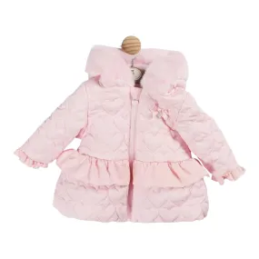 Mintini - Pink hearts and frill coat