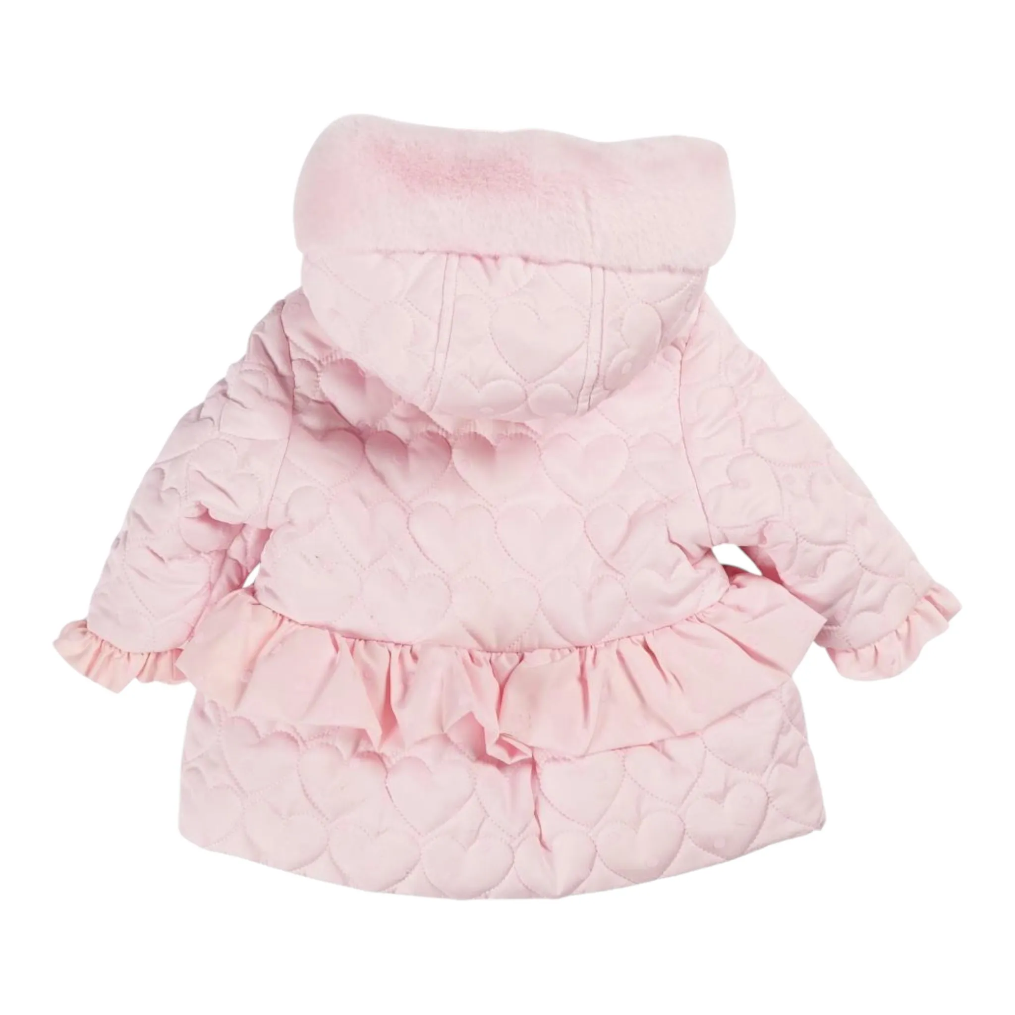 Mintini - Pink hearts and frill coat