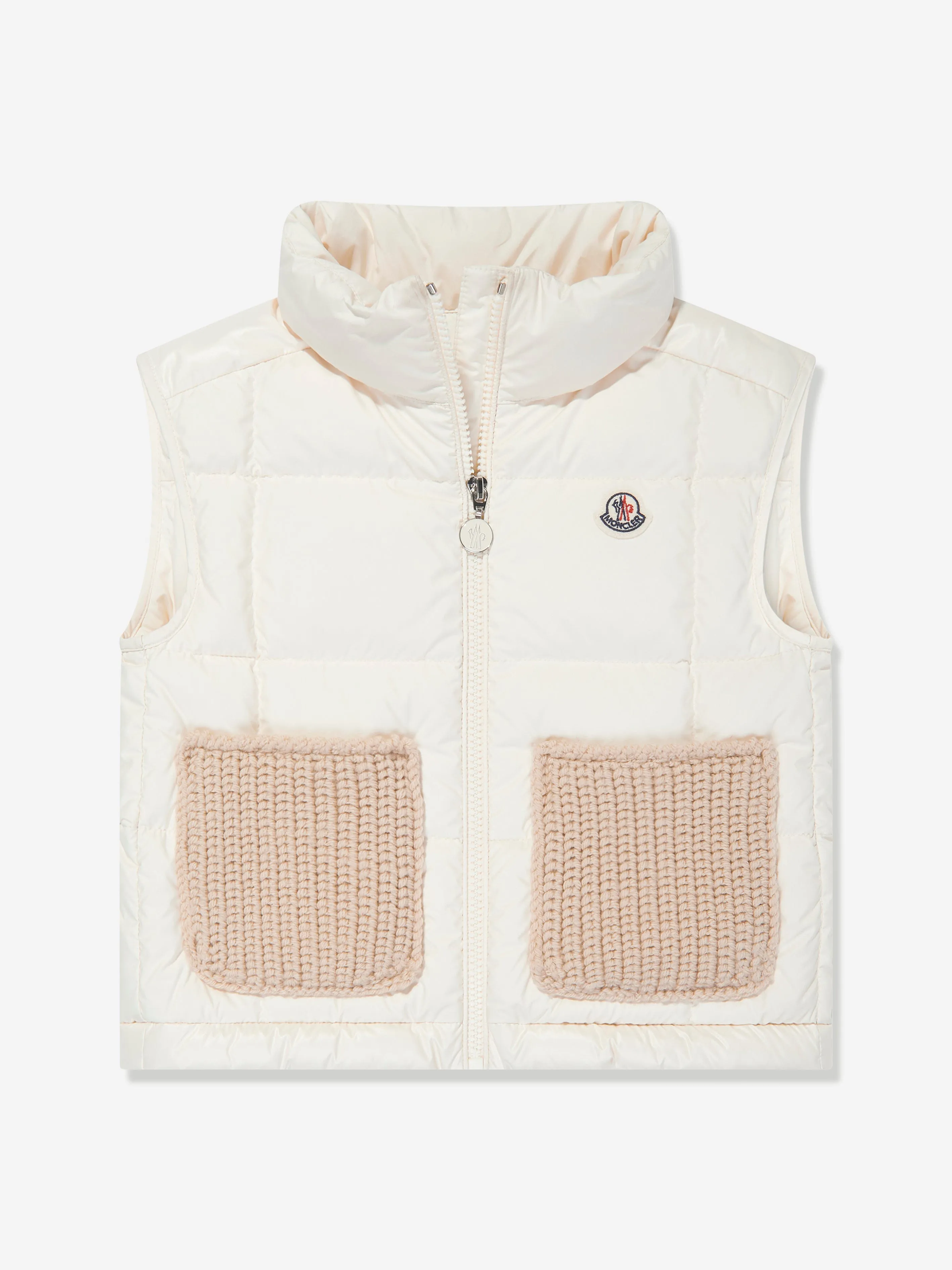 Moncler Enfant Girls Down Padded Rhoda Gilet in Ivory