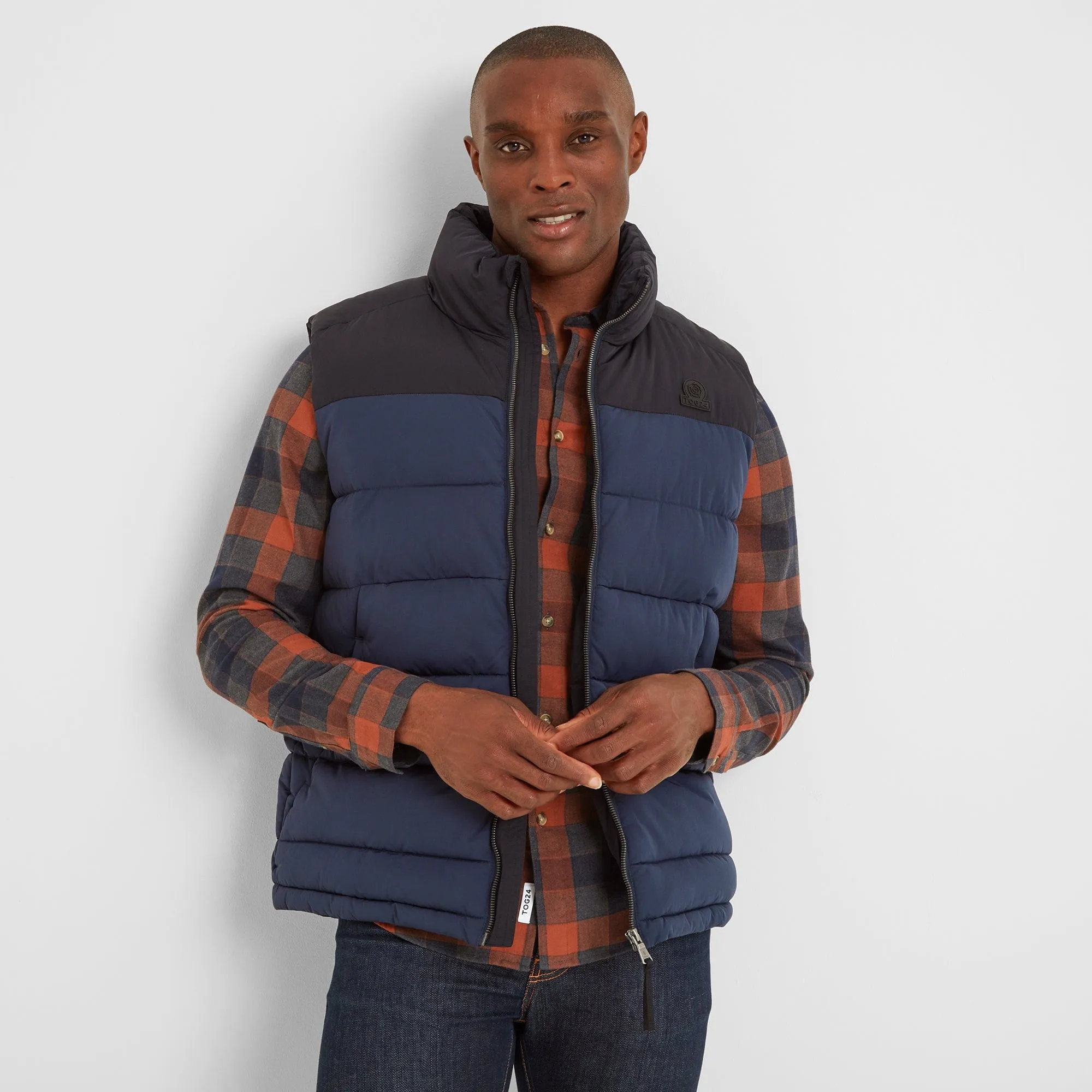 Murton Mens Insulated Padded Gilet - Dark Indigo/Black