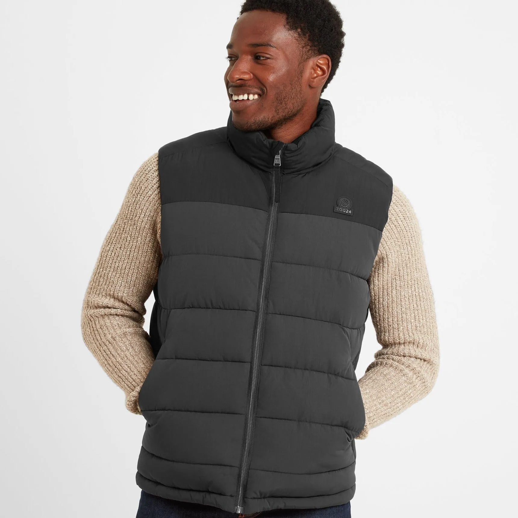 Murton Mens Insulated Padded Gilet - Washed Black/Black