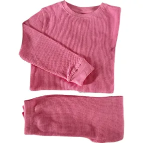 NEW Bubble Gum (Fuschia) Pink Waffle Cotton Set