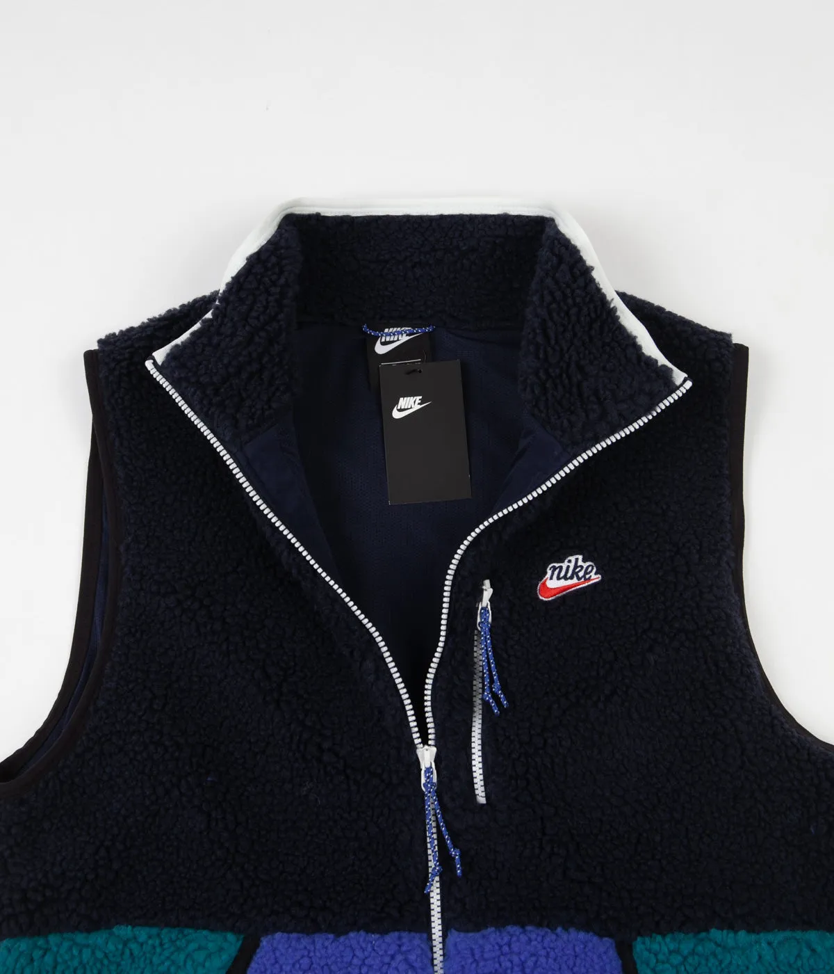 Nike Sherpa Fleece Gilet - Obsidian / Game Royal / Geode Teal