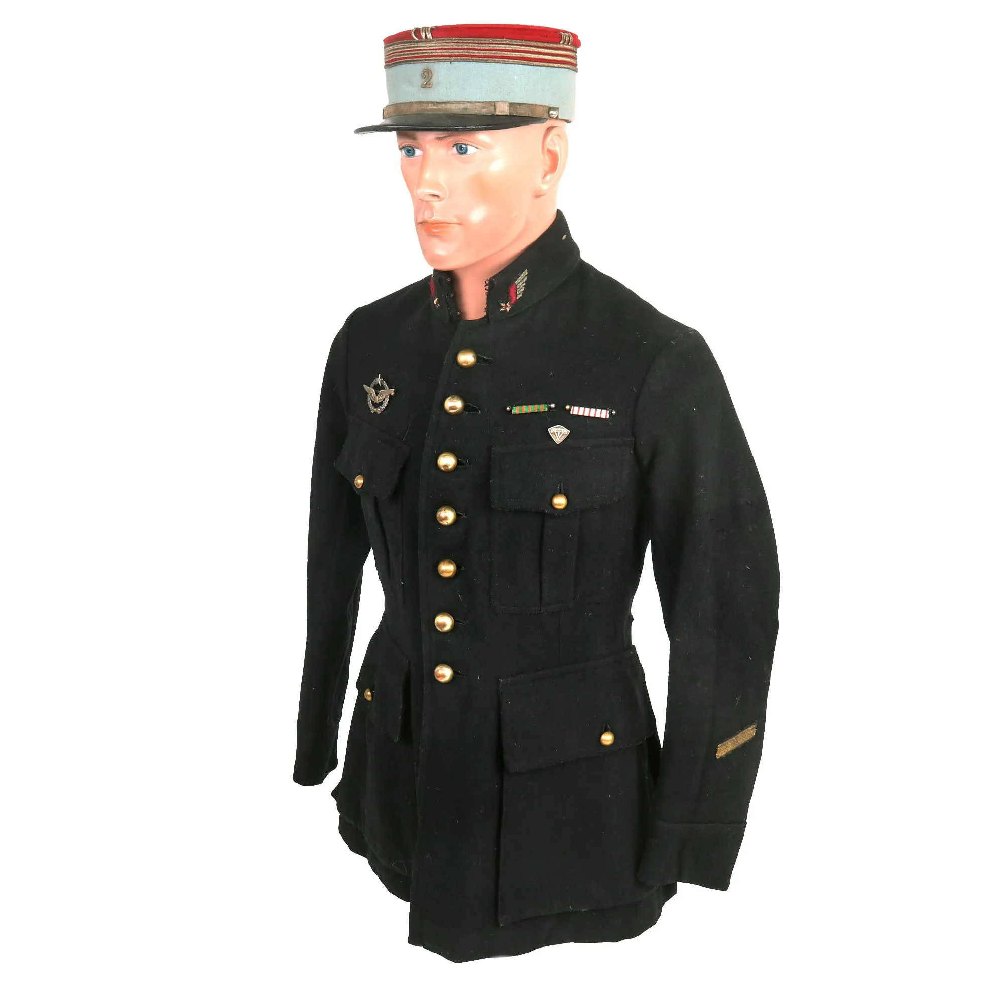 Original French WWI 2nd Hussars Pilot Air Service Officer Uniform Set - Nearly Identical to French Ace Charles Nungesser - Armée de l'Air