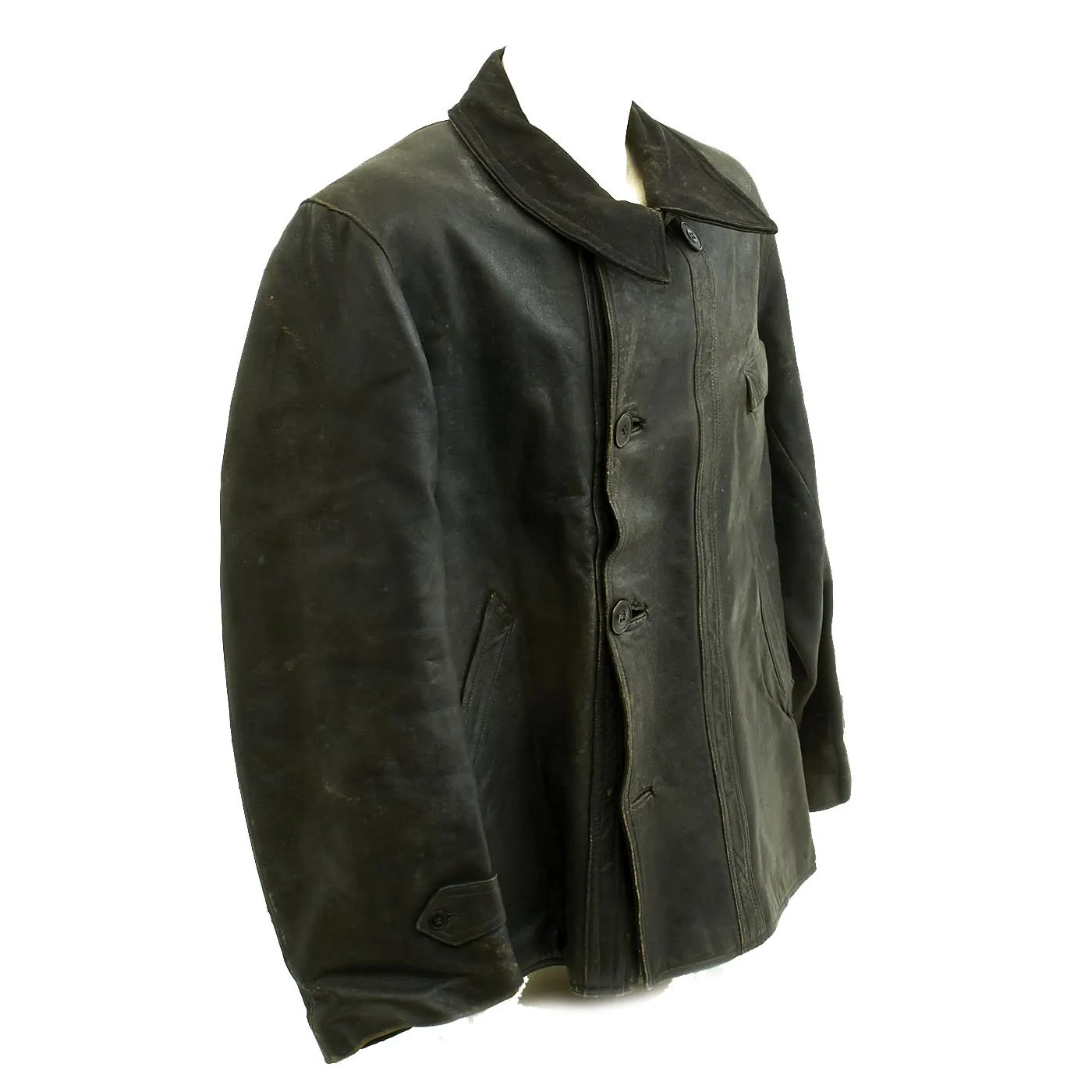 Original Imperial German WWI Aviator's Leather Jacket Pilot Coat