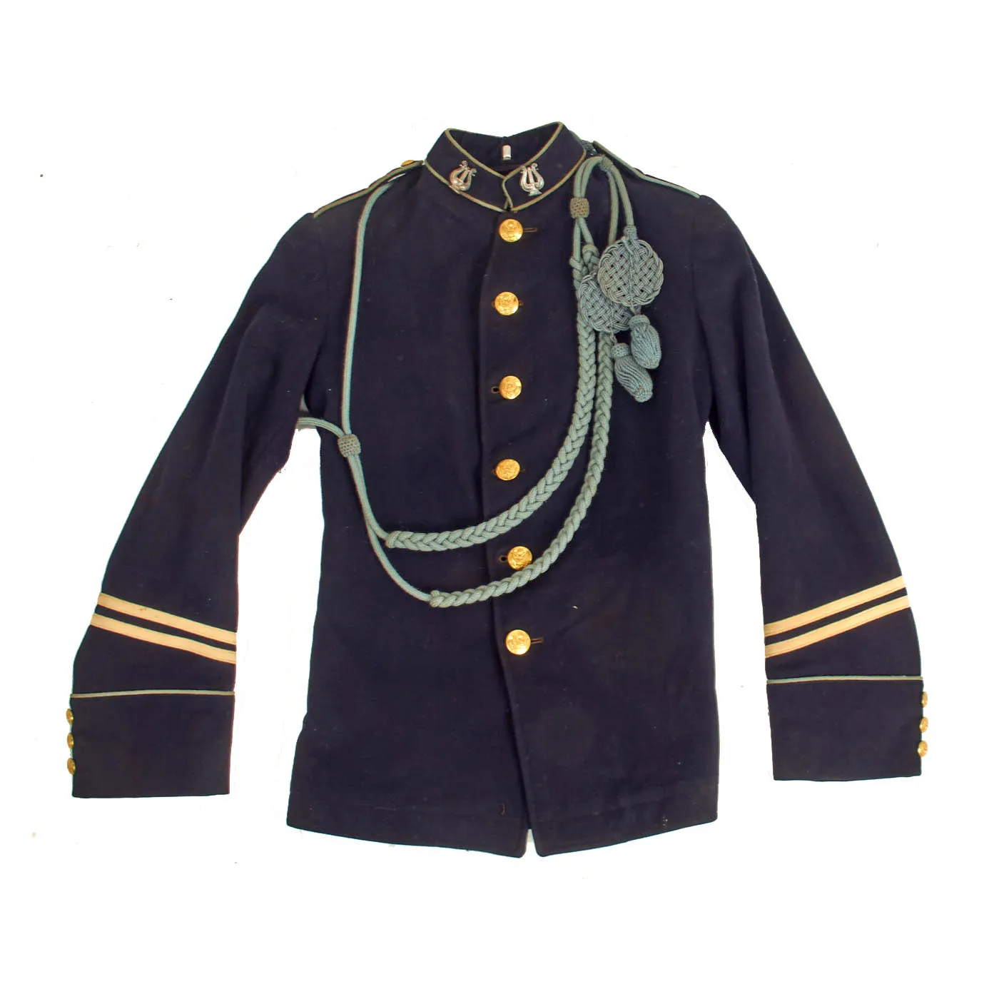 Original U.S. Model 1902 “7th” Infantry Musician Uniform Coat With Cords and M1902 Cap