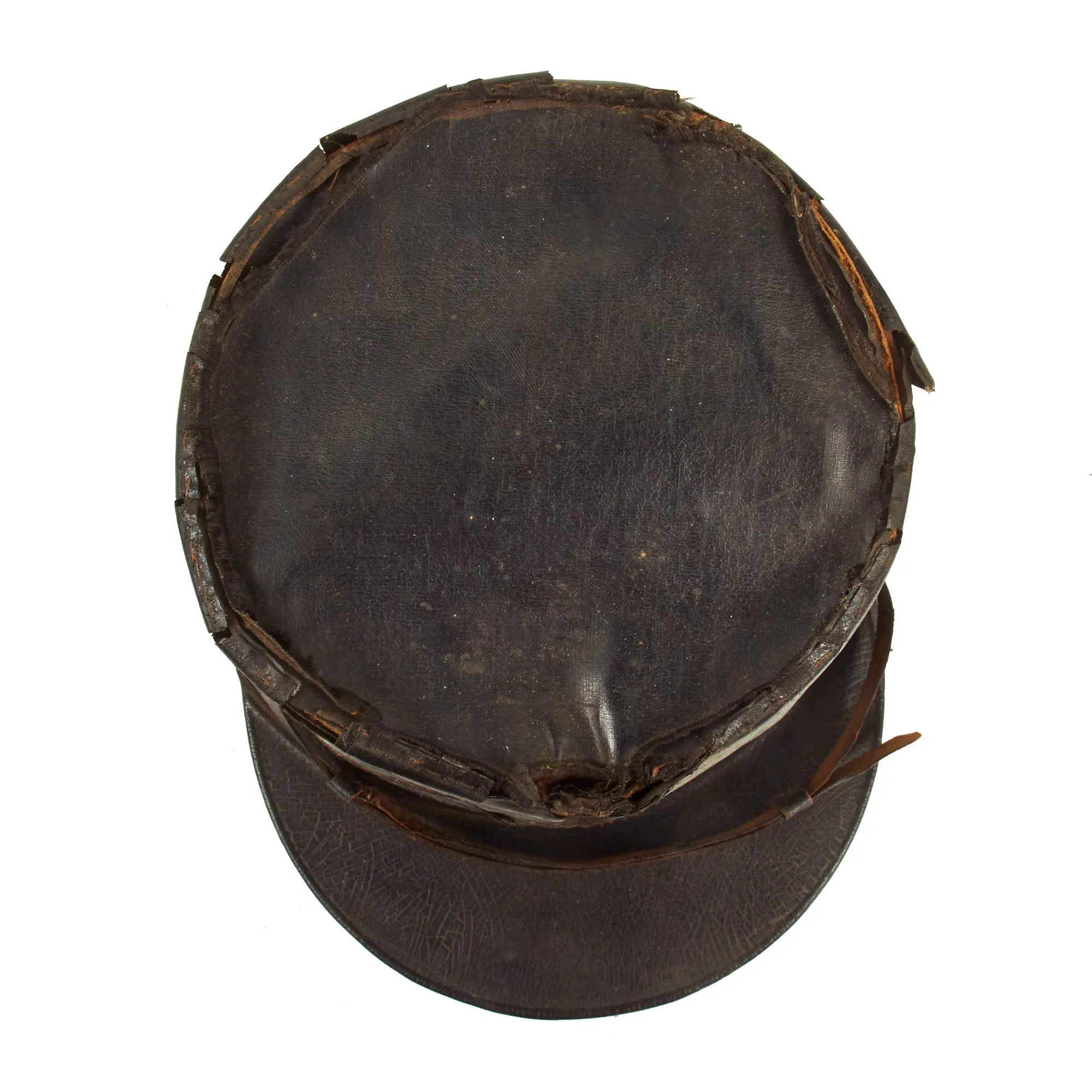 Original U.S. Pre Civil War era Pattern 1851 Type Leather Militia “Albert Cap” Style Shako