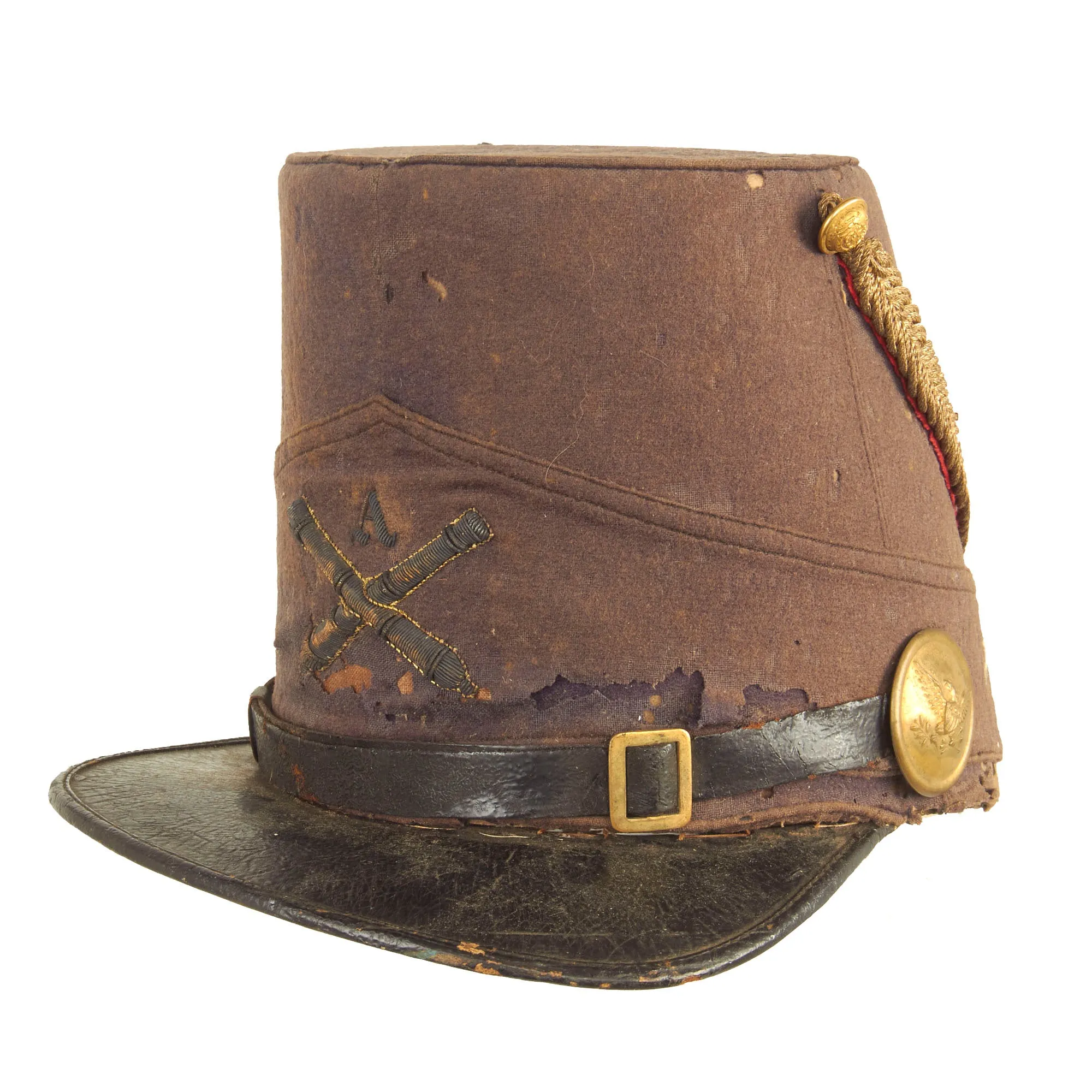 Original U.S. Pre Civil War Era State of Maine Heavy Artillery Model 1851 “Albert Cap” Shako