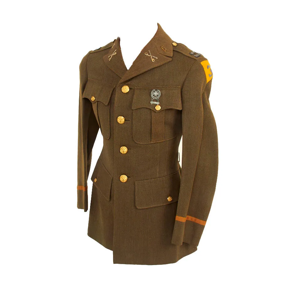 Original U.S. Pre-WWII Named 3rd Cavalry Division Officer’s Uniform Coat - Captain J.M. Shelton