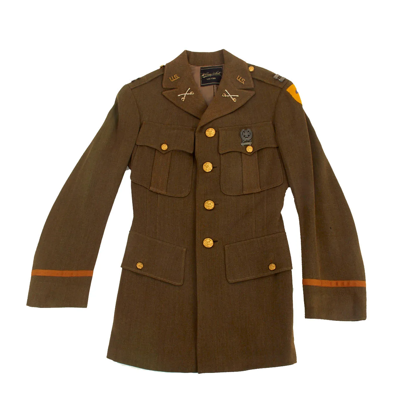 Original U.S. Pre-WWII Named 3rd Cavalry Division Officer’s Uniform Coat - Captain J.M. Shelton