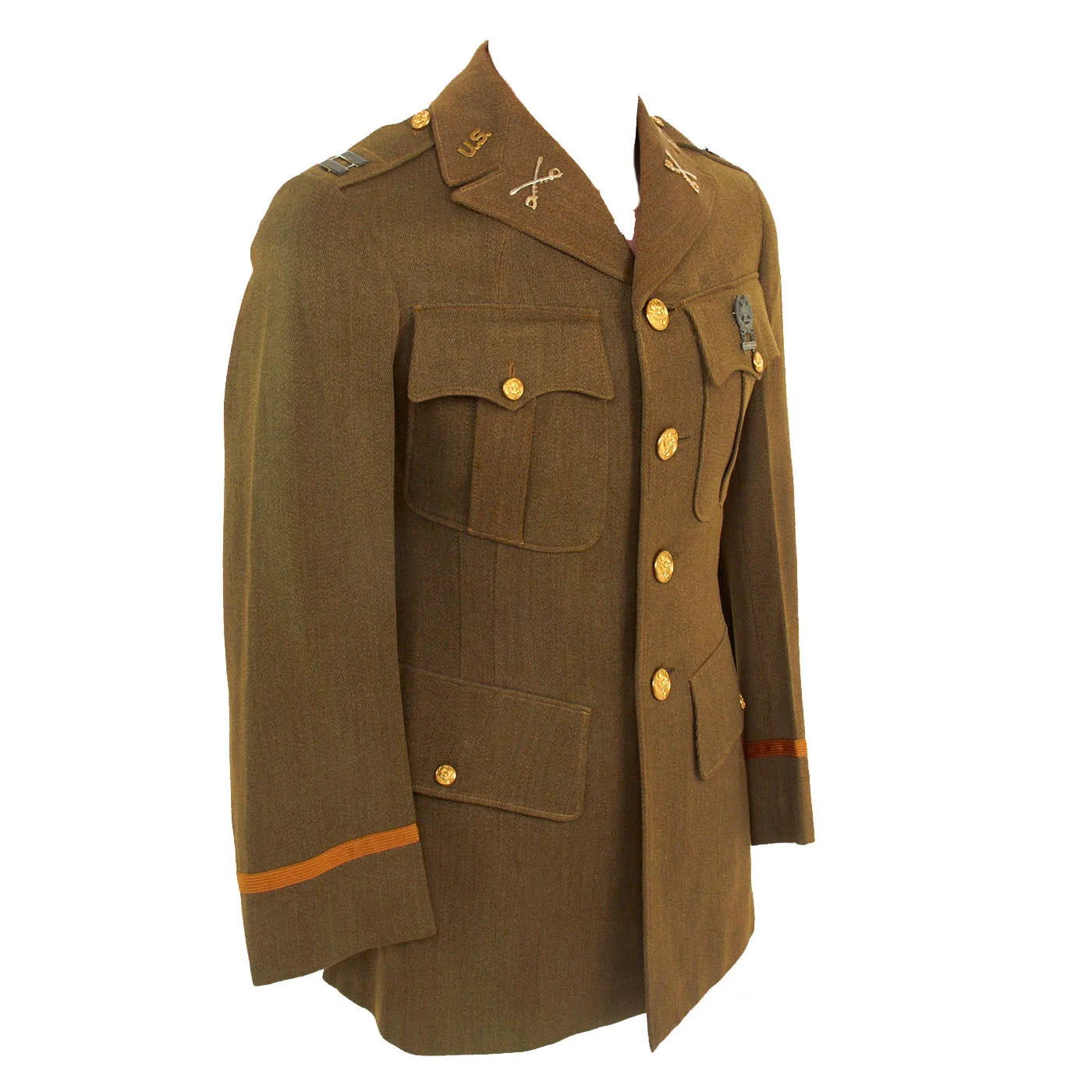 Original U.S. Pre-WWII Named 3rd Cavalry Division Officer’s Uniform Coat - Captain J.M. Shelton