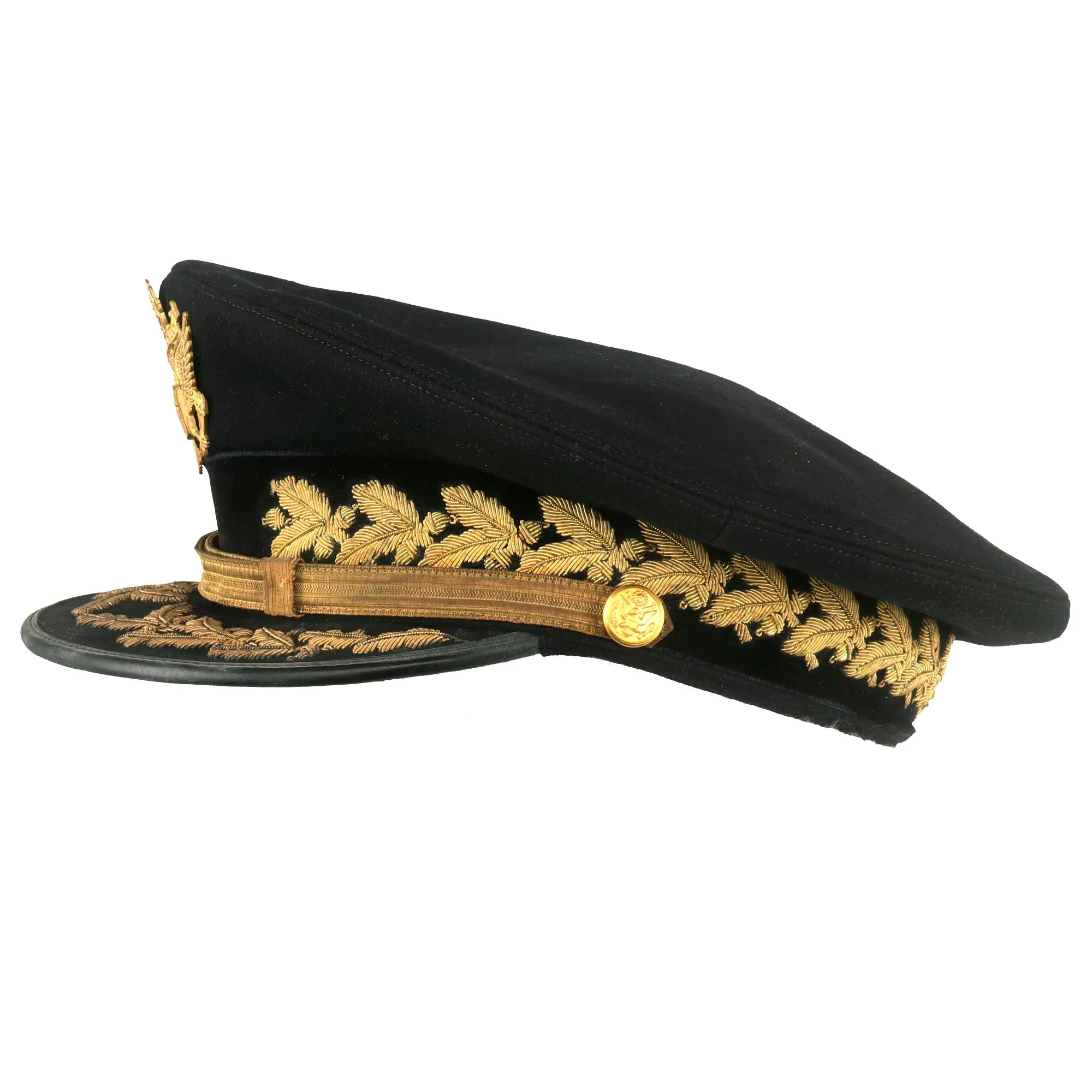 Original U.S. Vietnam Era War General Westmoreland Named Dress Blue Uniform Peaked Visor Cap - Chief of Staff of the United States Army (1968-1972)