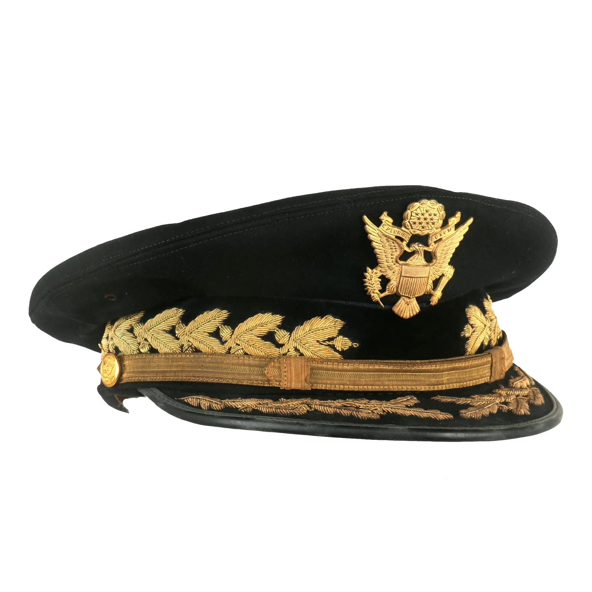 Original U.S. Vietnam Era War General Westmoreland Named Dress Blue Uniform Peaked Visor Cap - Chief of Staff of the United States Army (1968-1972)