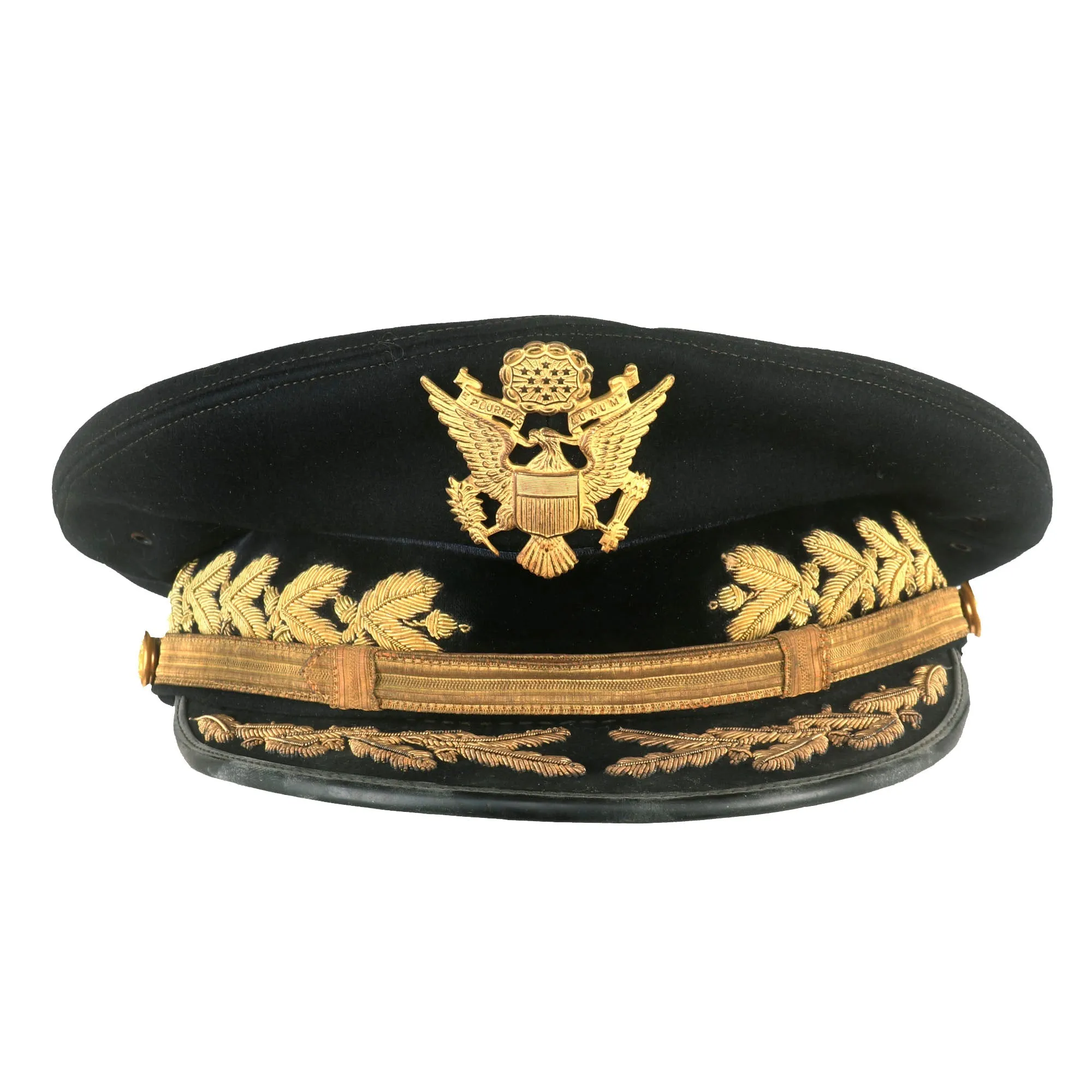 Original U.S. Vietnam Era War General Westmoreland Named Dress Blue Uniform Peaked Visor Cap - Chief of Staff of the United States Army (1968-1972)