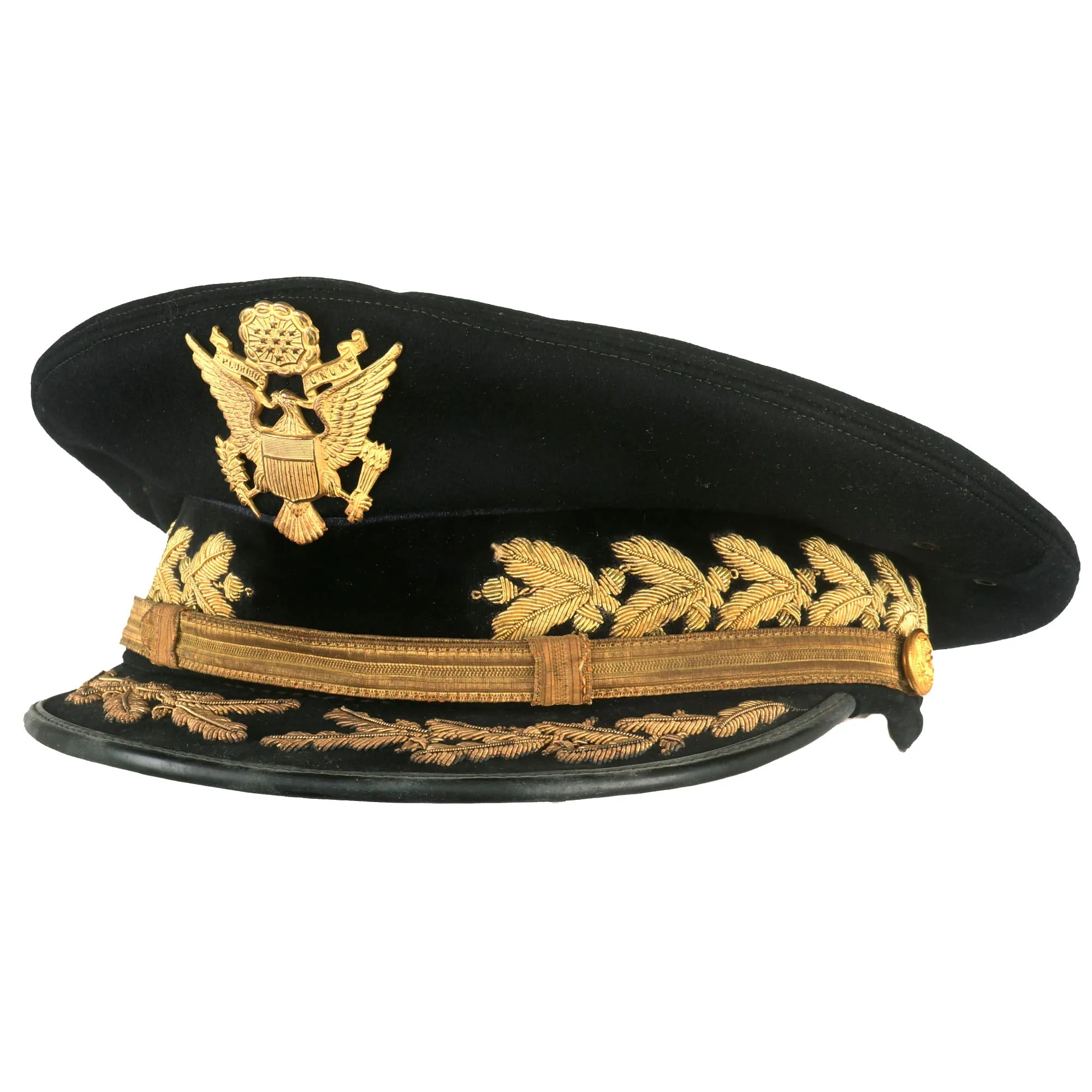 Original U.S. Vietnam Era War General Westmoreland Named Dress Blue Uniform Peaked Visor Cap - Chief of Staff of the United States Army (1968-1972)