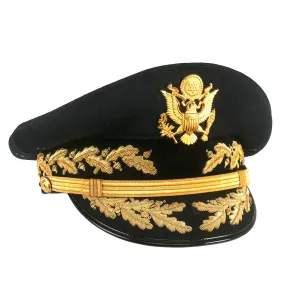 Original U.S. Vietnam War Era General Officer’s Dress Blue Uniform Peaked Visor Cap by Devonshire