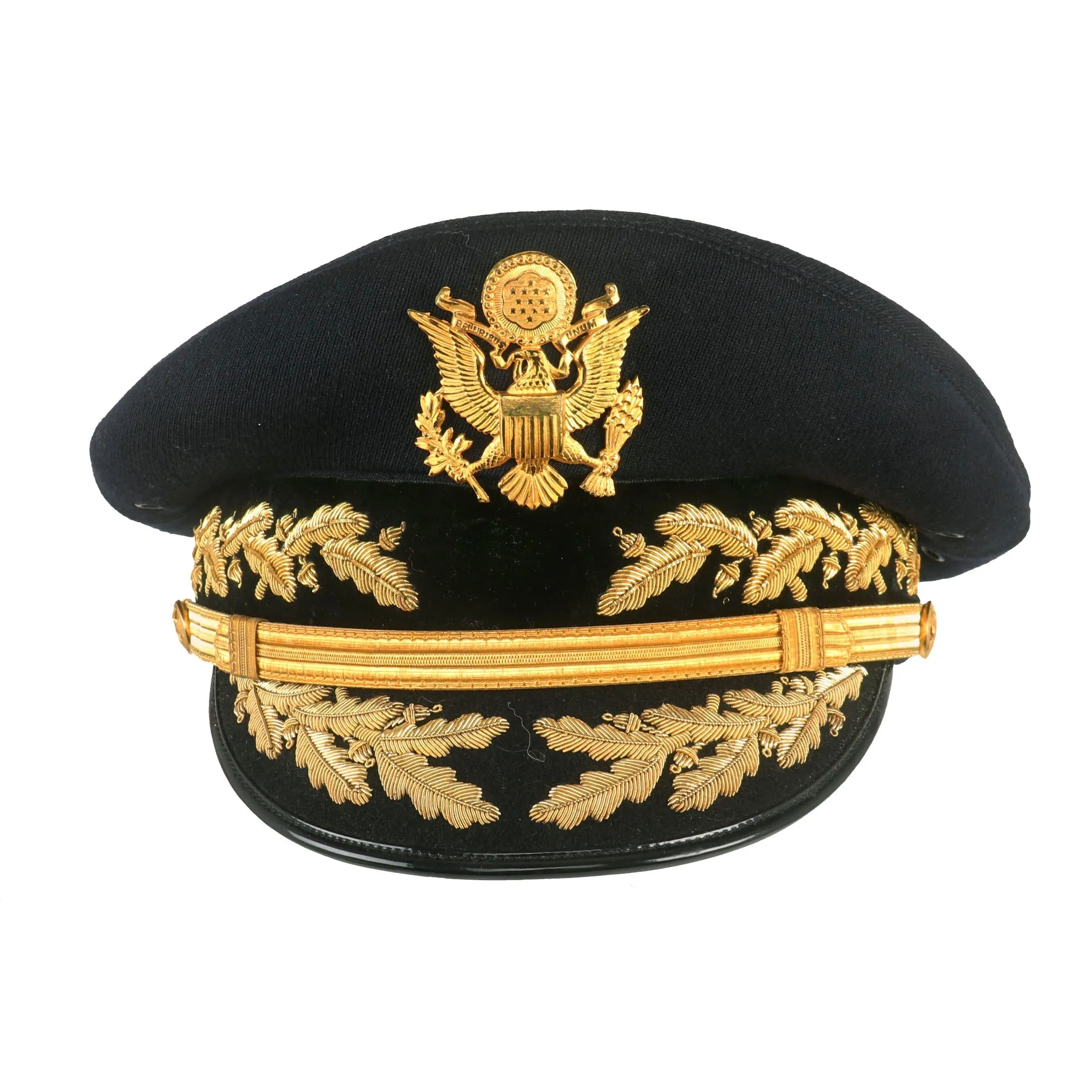 Original U.S. Vietnam War Era General Officer’s Dress Blue Uniform Peaked Visor Cap by Devonshire