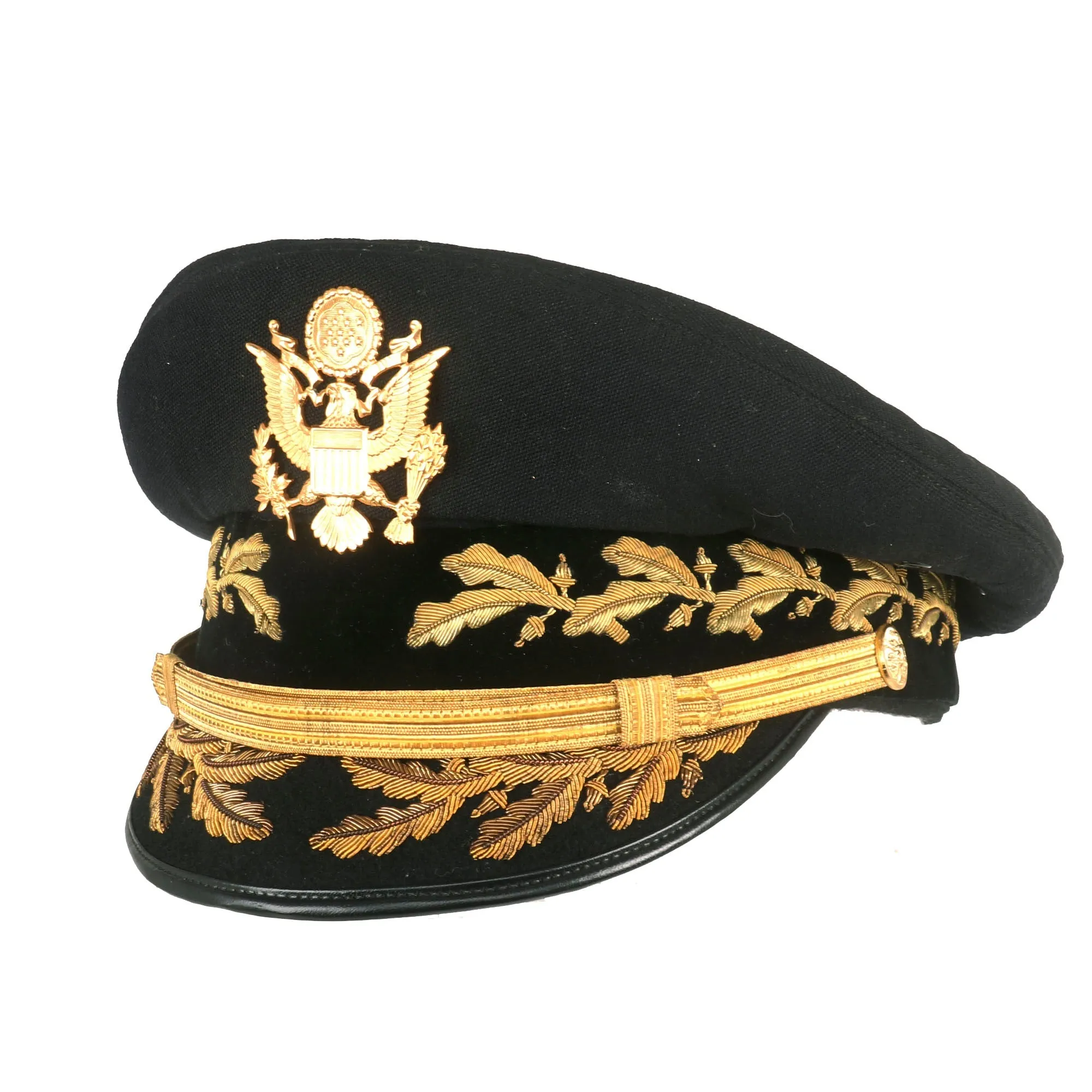 Original U.S. Vietnam War Era Named General Officer’s Dress Blue Uniform Peaked Visor Cap by Devonshire - Brigadier General Donald McGovern, Former Commander 5th Infantry