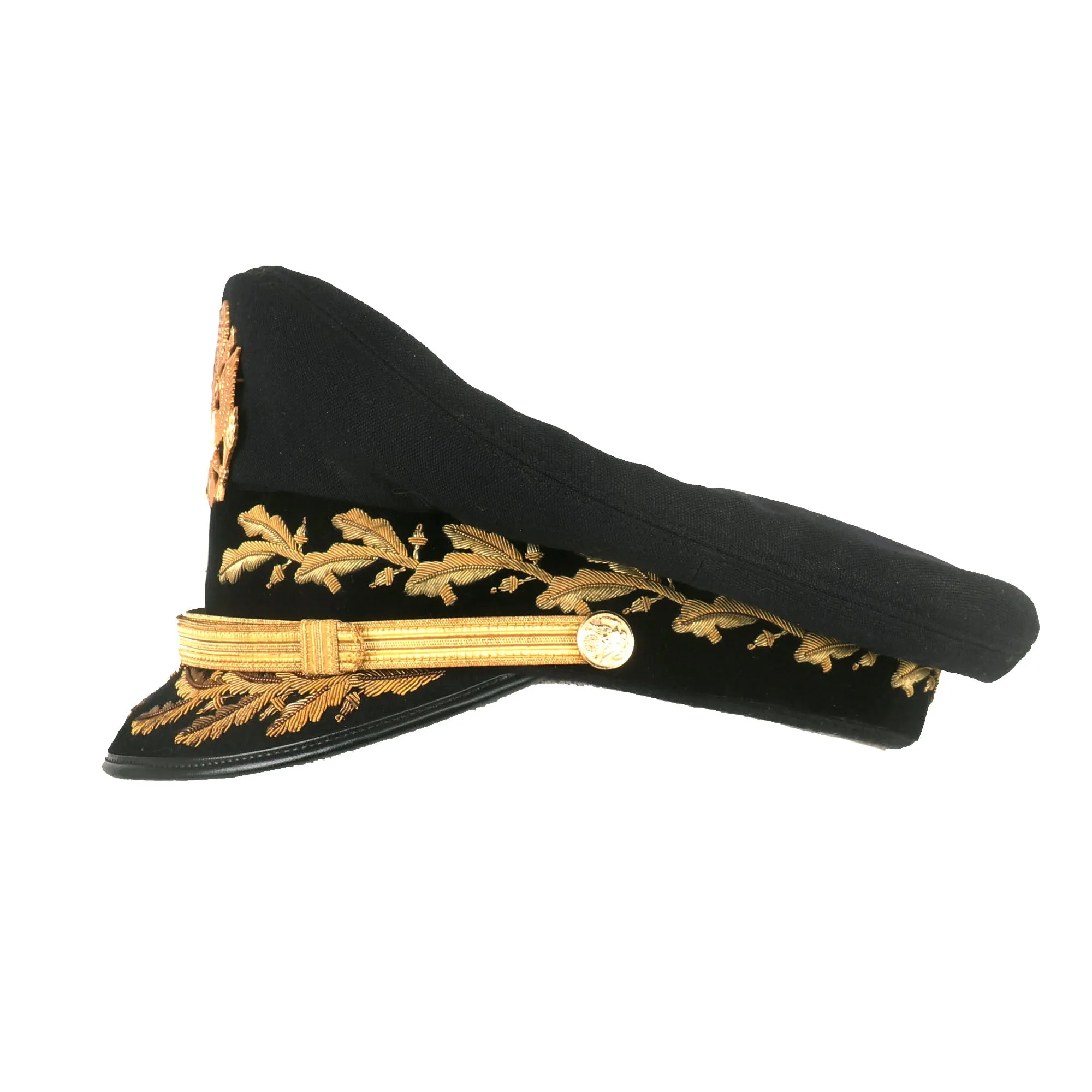 Original U.S. Vietnam War Era Named General Officer’s Dress Blue Uniform Peaked Visor Cap by Devonshire - Brigadier General Donald McGovern, Former Commander 5th Infantry