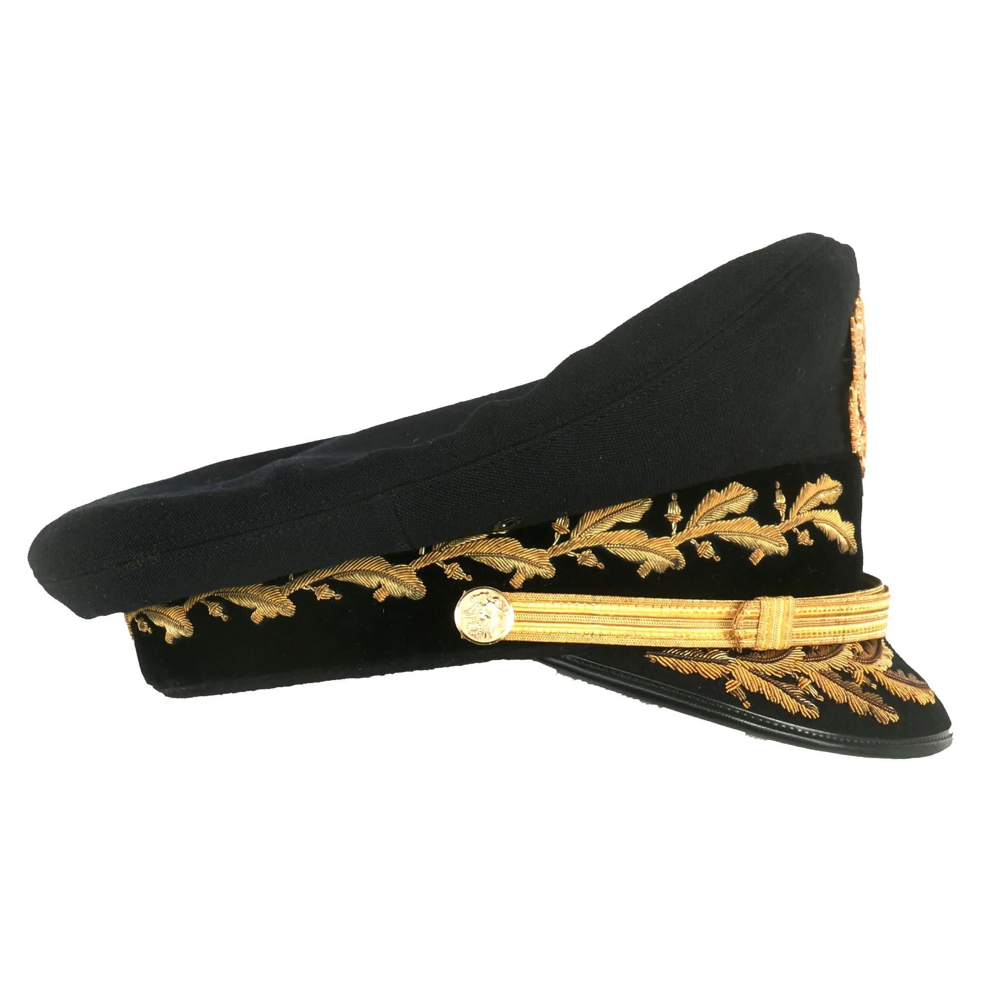 Original U.S. Vietnam War Era Named General Officer’s Dress Blue Uniform Peaked Visor Cap by Devonshire - Brigadier General Donald McGovern, Former Commander 5th Infantry