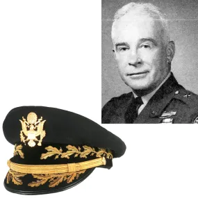 Original U.S. Vietnam War Era Named General Officer’s Dress Blue Uniform Peaked Visor Cap by Devonshire - Brigadier General Donald McGovern, Former Commander 5th Infantry