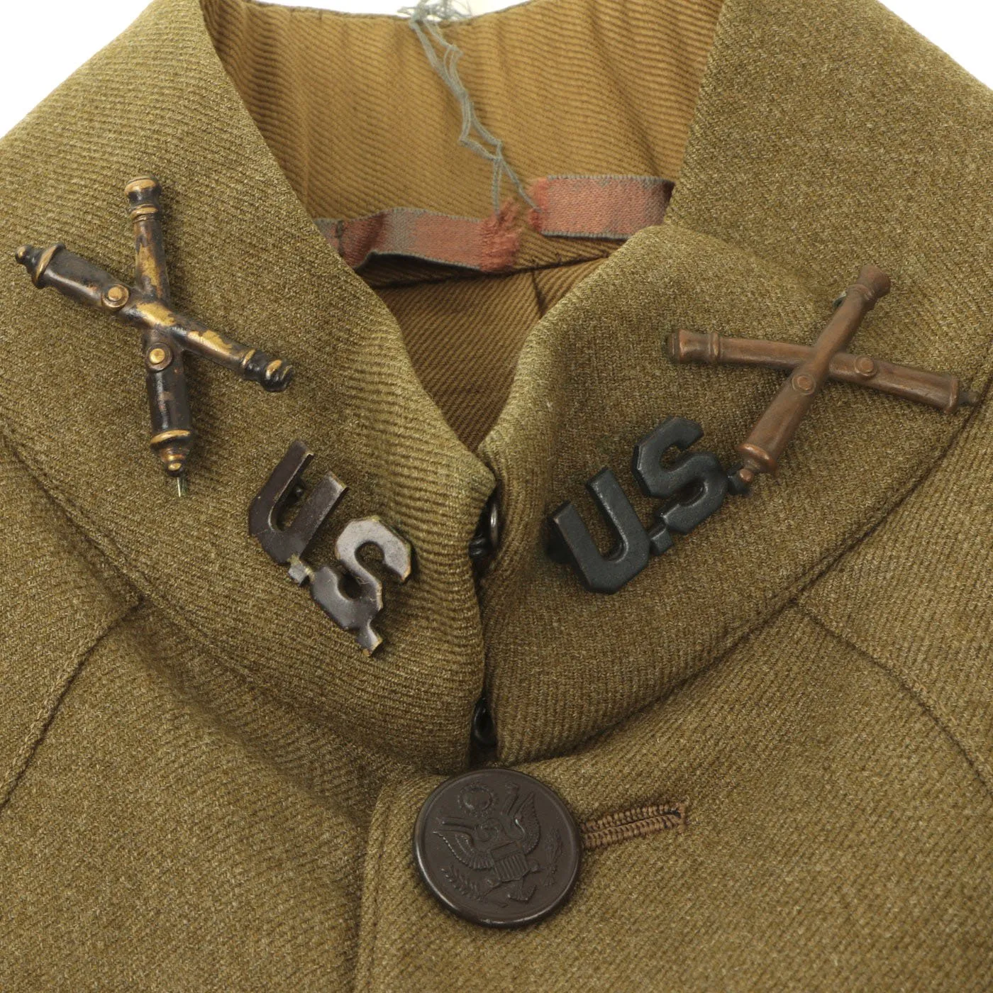 Original U.S. WWI Named Artillery Captain Service Coat with Sam Browne Belt