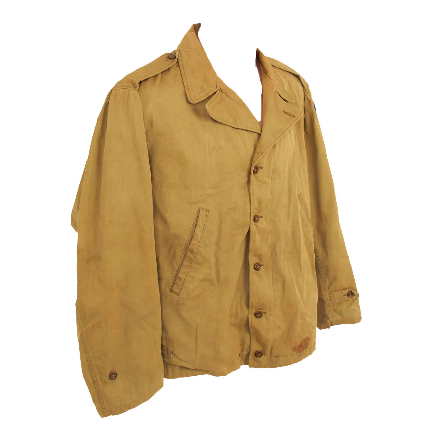 Original U.S. WWII 38th Infantry Division Patched M1941 Field Jacket - The Cyclone Division