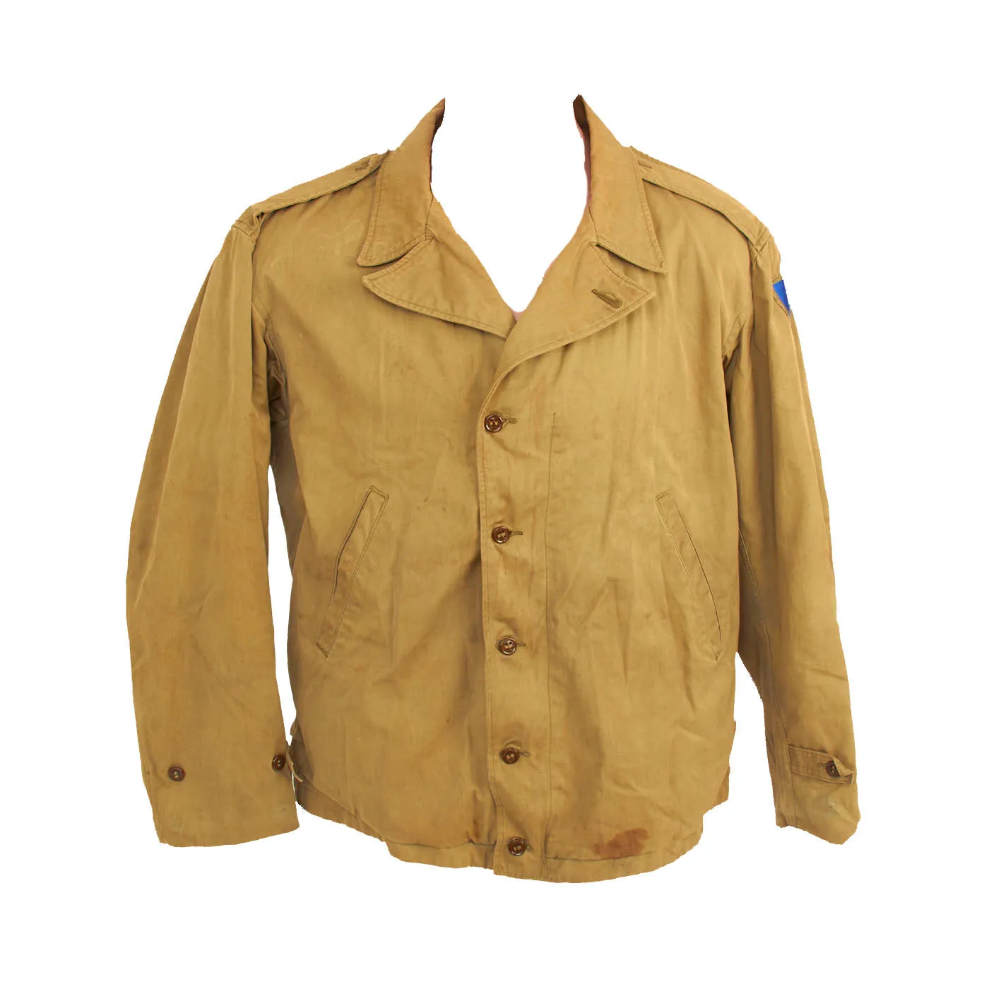 Original U.S. WWII 38th Infantry Division Patched M1941 Field Jacket - The Cyclone Division