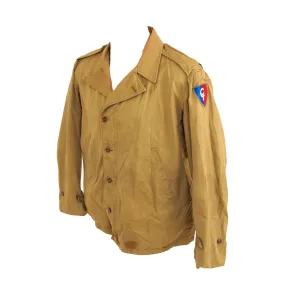 Original U.S. WWII 38th Infantry Division Patched M1941 Field Jacket - The Cyclone Division